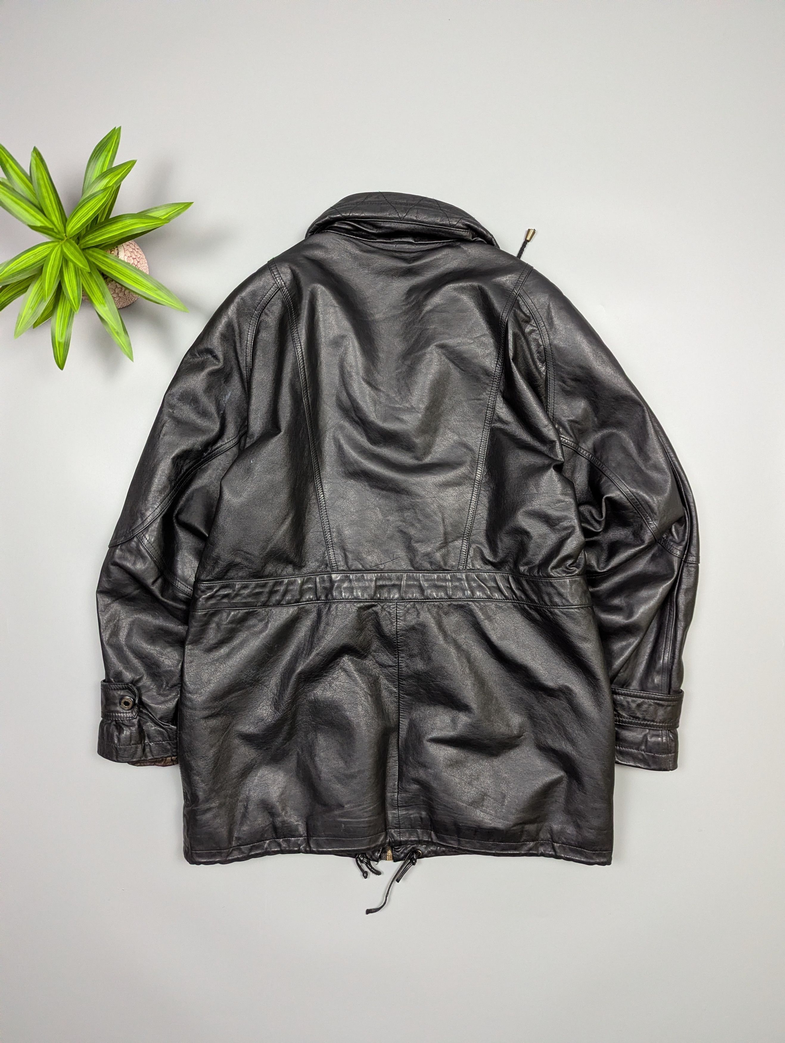 Vintage Vintage PRINCE Heavy Black Leather Multi-Pocket Jacket Size US L / EU 52-54 / 3 - 16 Thumbnail