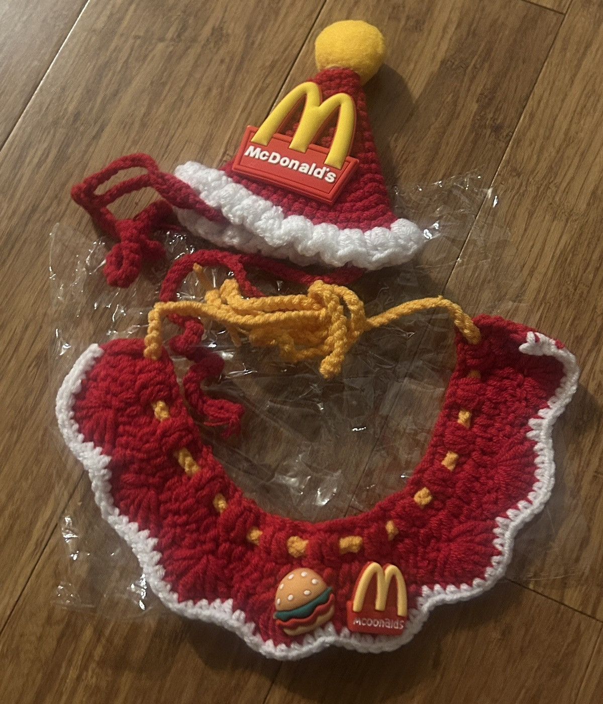 Other Crochet Pet Costume Hat & Scarf McDonald's Style Size ONE SIZE - 5 Thumbnail