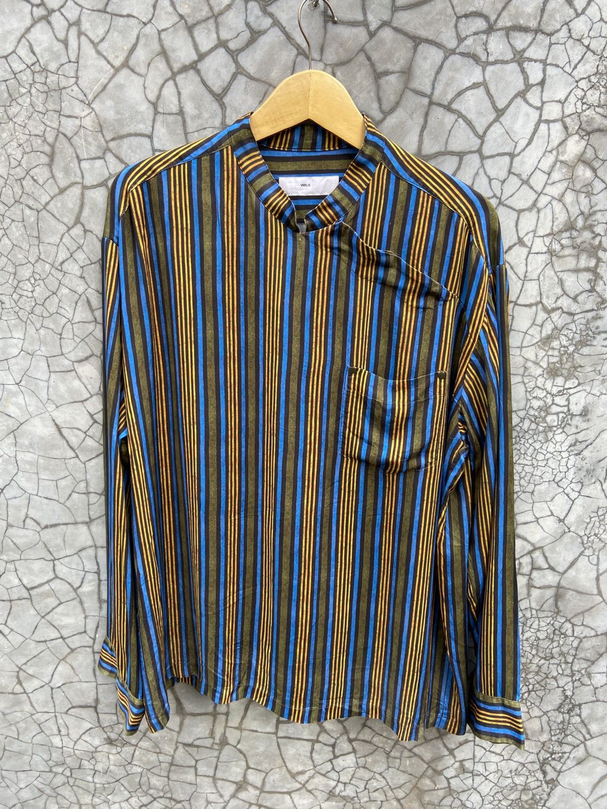 TOGA VIRILIS AW2021 Toga Virilis 50s Classics Stripe Asymetric Shirts Size US L / EU 52-54 / 3 - 5 Thumbnail