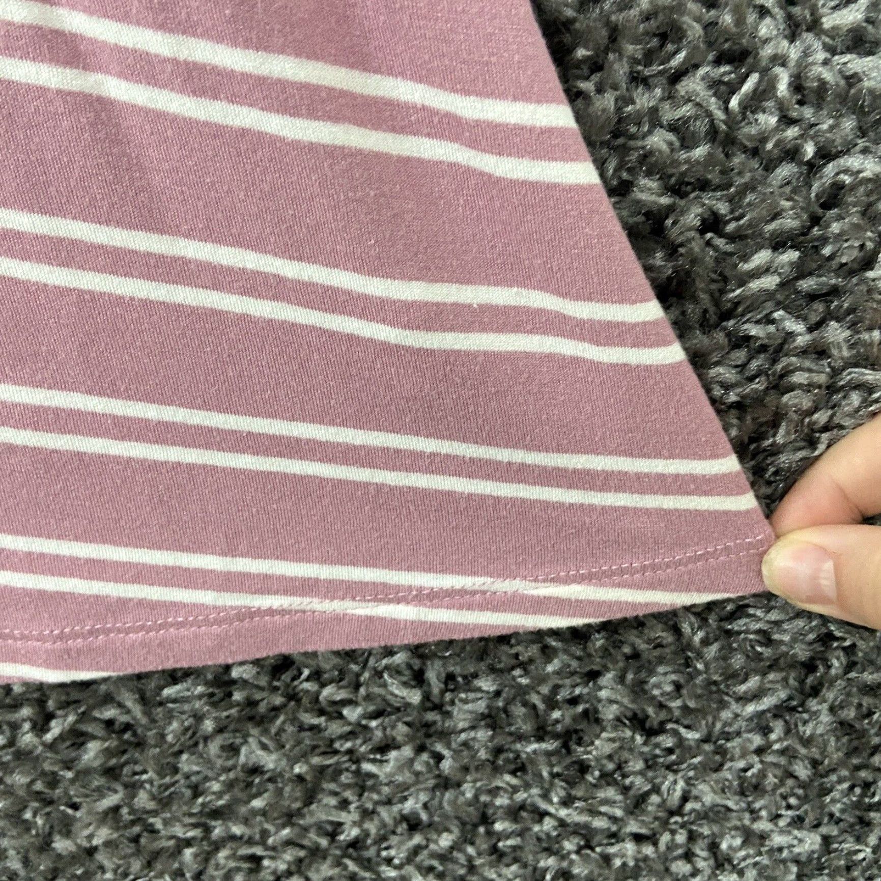 Pinko Dip Dip Pink White Striped Dress T-Shirt Dress Women M Short Sleeve Knee Length Pink Colorful 2010s Womens Size 32" / US 10 / IT 46 - 2 Thumbnail