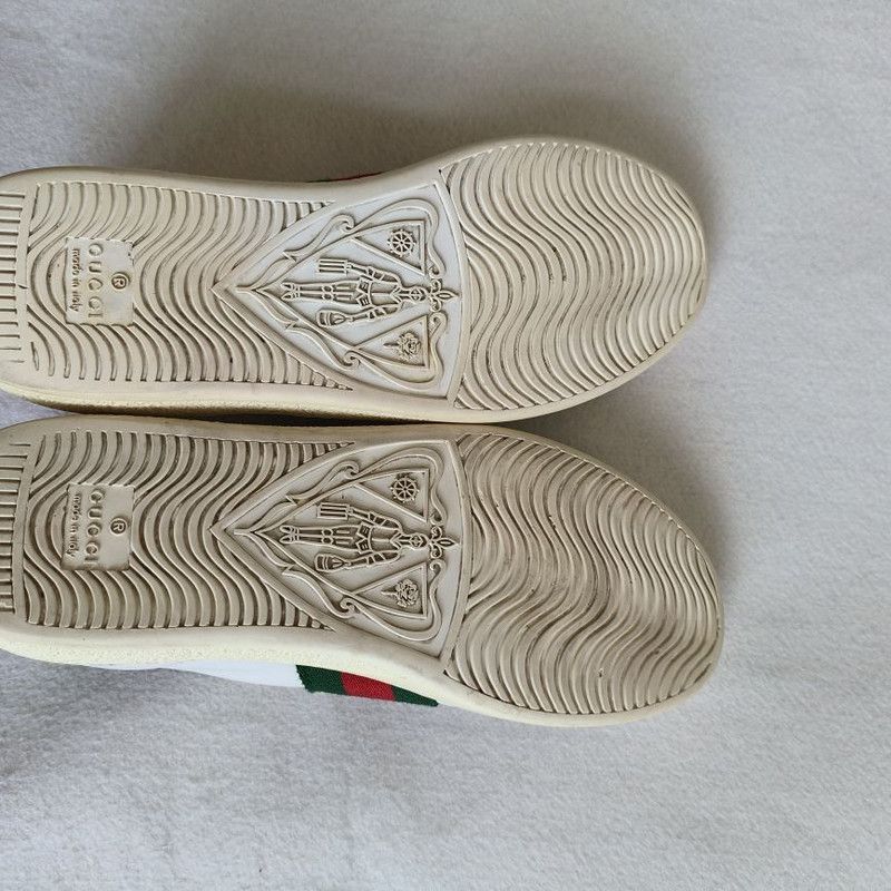 Gucci Gucci Ace Leather Sneakers with Bee Design -2508 Size US 6 / IT 36 - 4 Thumbnail