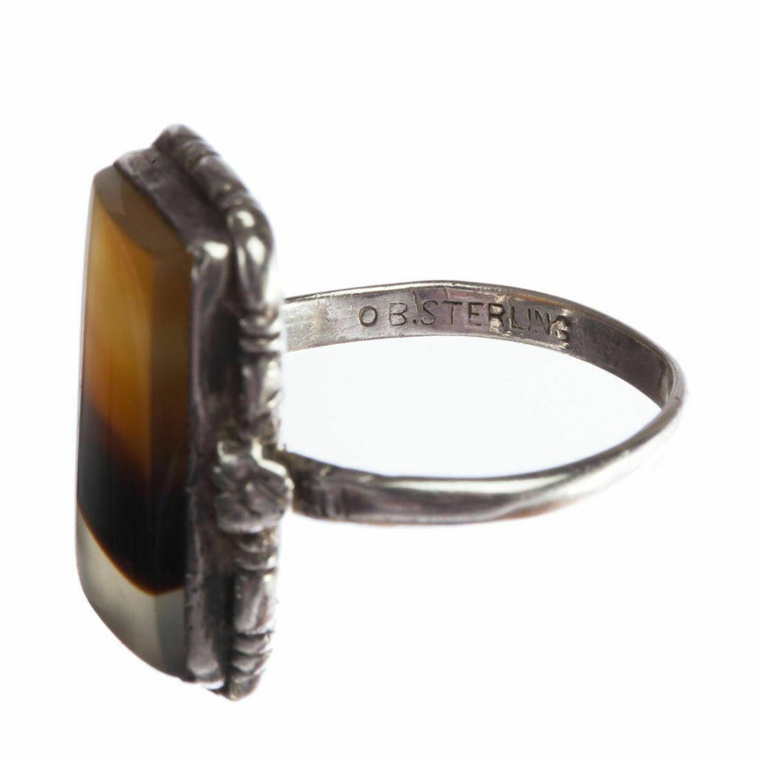 Designer Victorian Banded Agate Ring Size ONE SIZE - 3 Thumbnail
