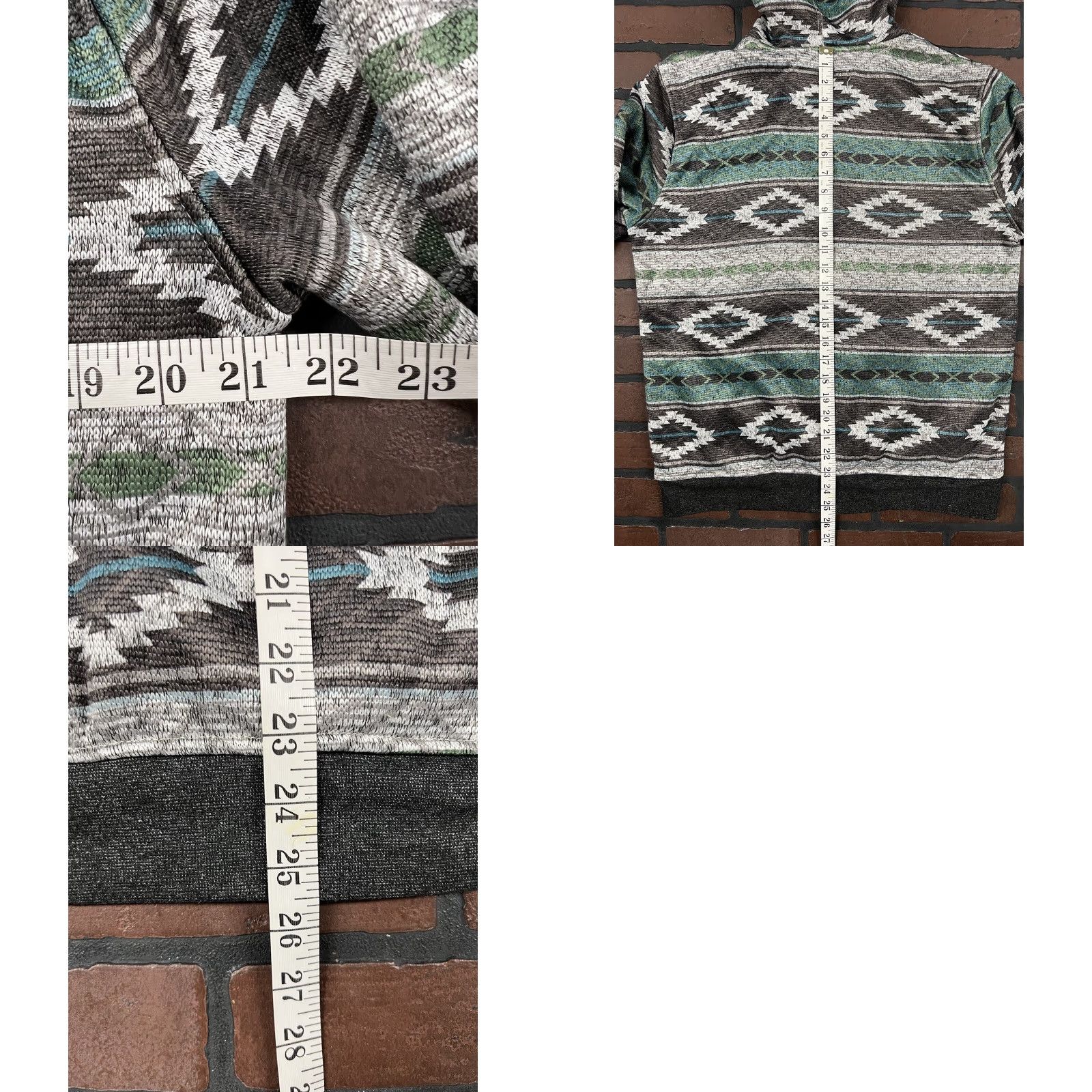 Vintage Brooklyn Clothing MFG Aztec Print Full Zip Hooded Jacket Men’s Medium Size US M / EU 48-50 / 2 - 8 Thumbnail