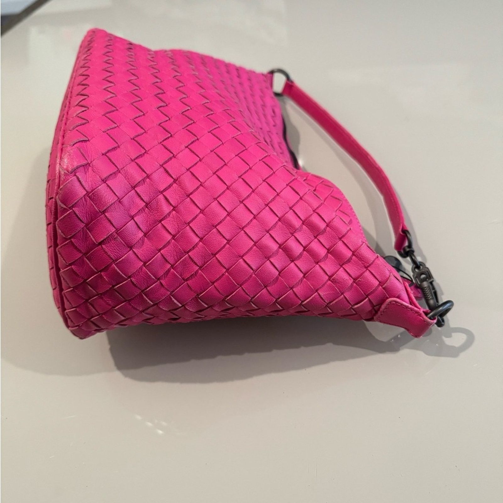 Bottega Veneta BOTTEGA VENETA Intrecciato Leather Shoulder Bag - Pink Rare Size ONE SIZE - 4 Thumbnail