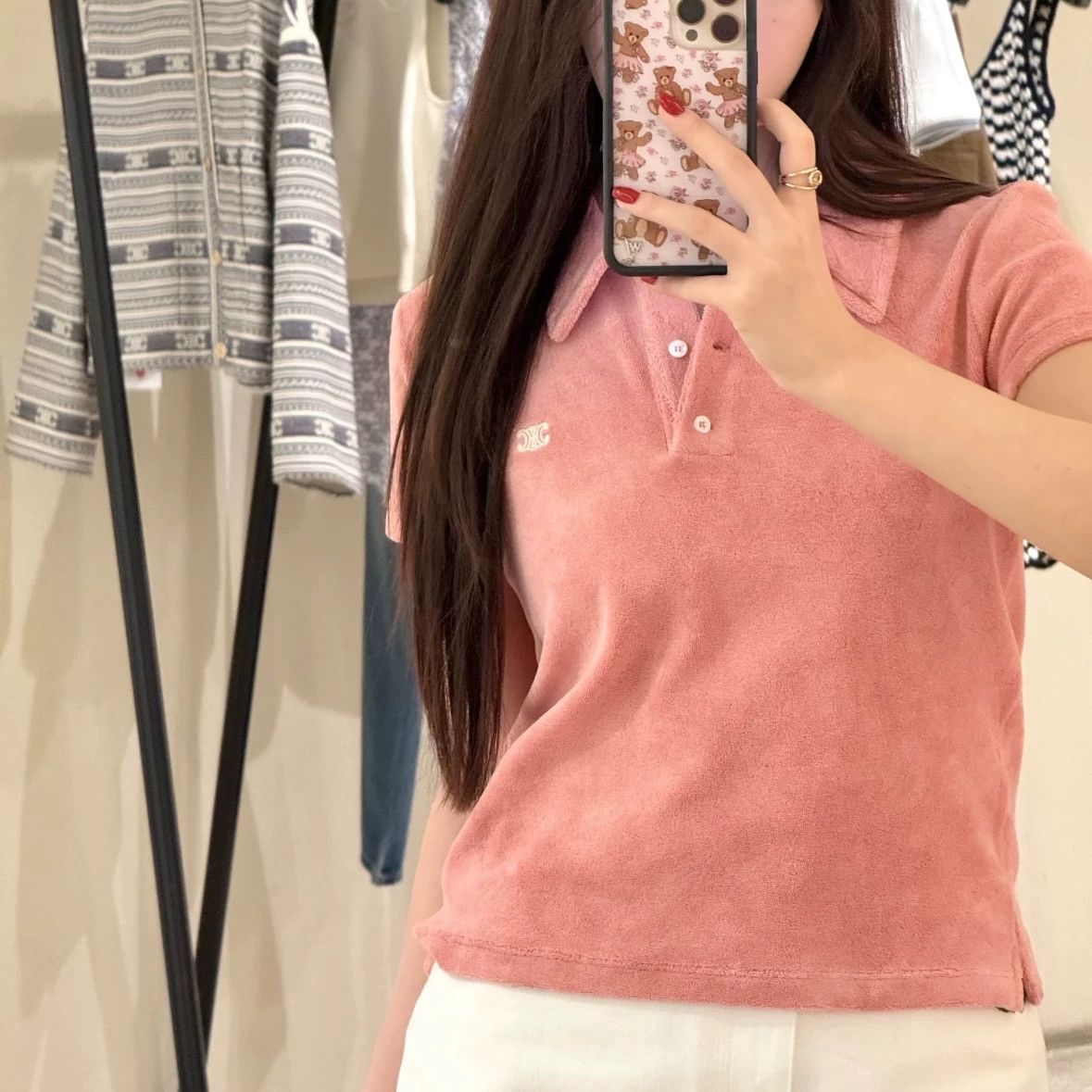 Celine 25FW Triomphe short Polo S feb445