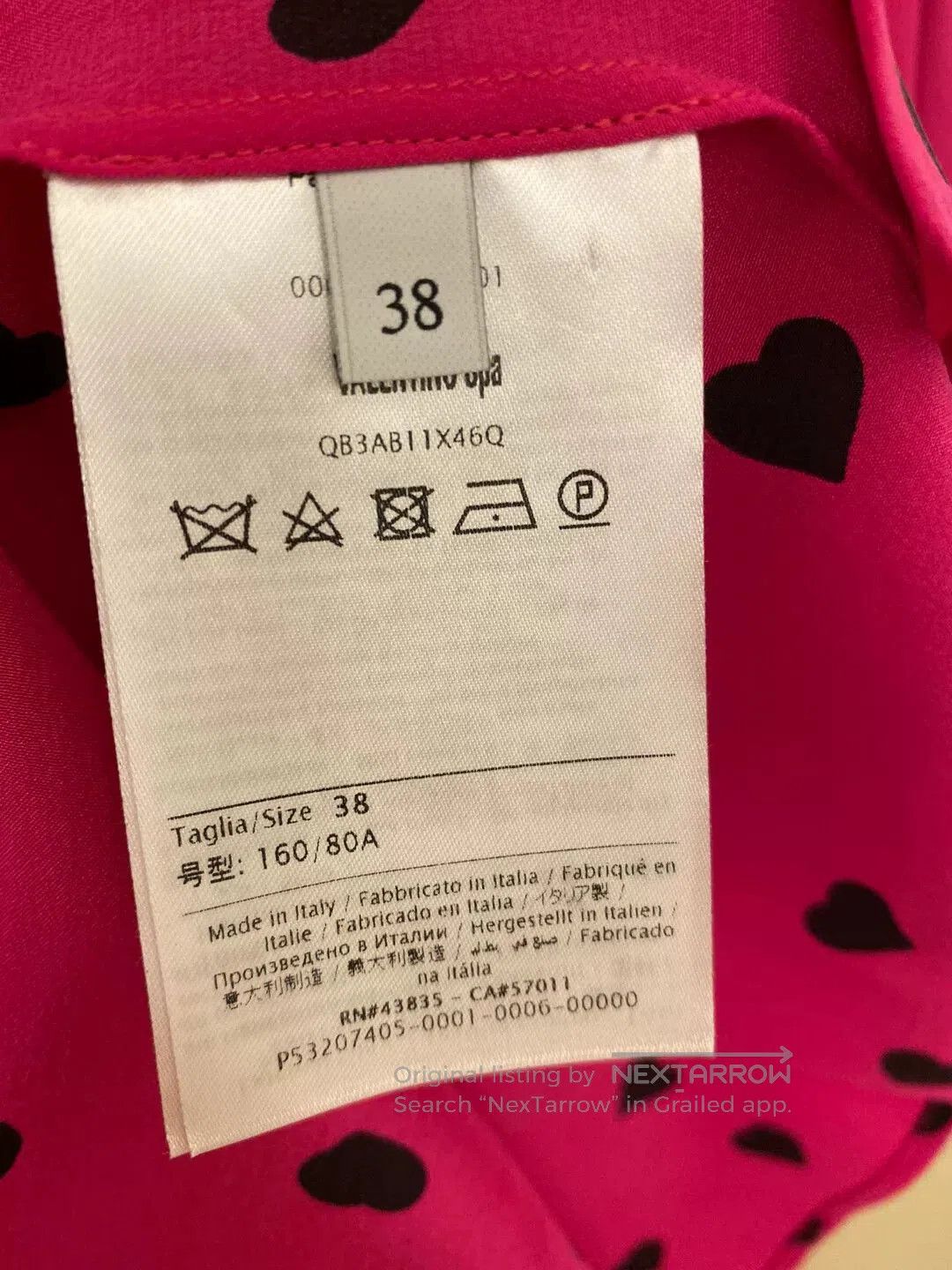 Valentino VALENTINO Silk Heart Print Blouse. Size US S / EU 44-46 / 1 - 4 Thumbnail