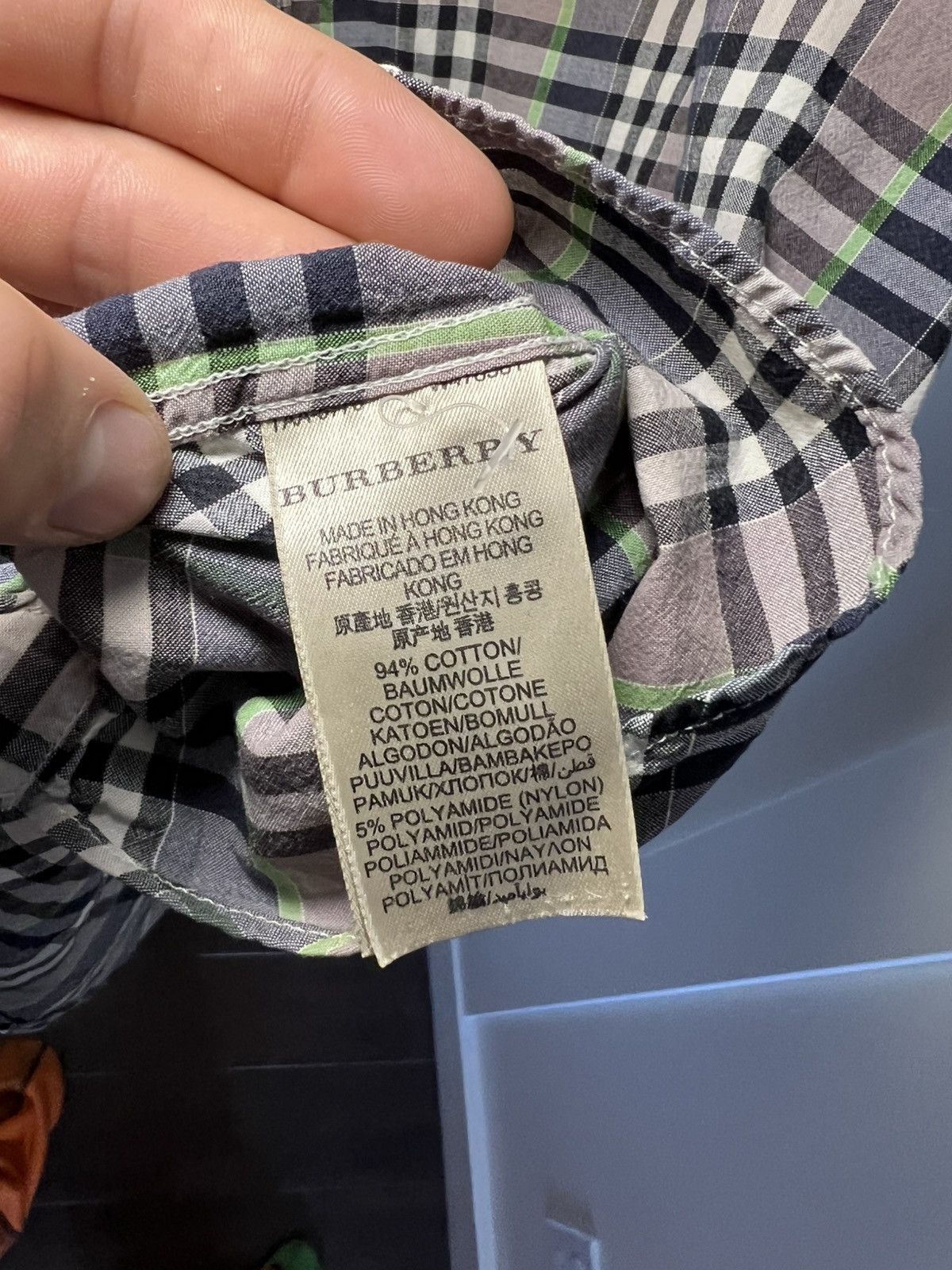 Burberry Burberry Brit classic grey plaid button up longsleeve shirt Size US L / EU 52-54 / 3 - 10 Thumbnail
