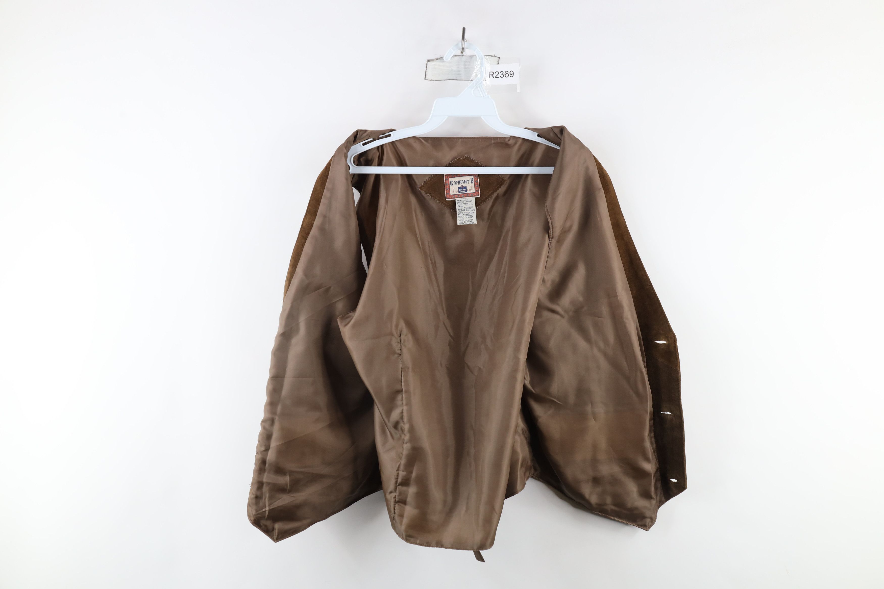 Vintage Vintage 90s Streetwear Leather Buckle Back Vest Jacket Brown Size US L / EU 52-54 / 3 - 7 Thumbnail