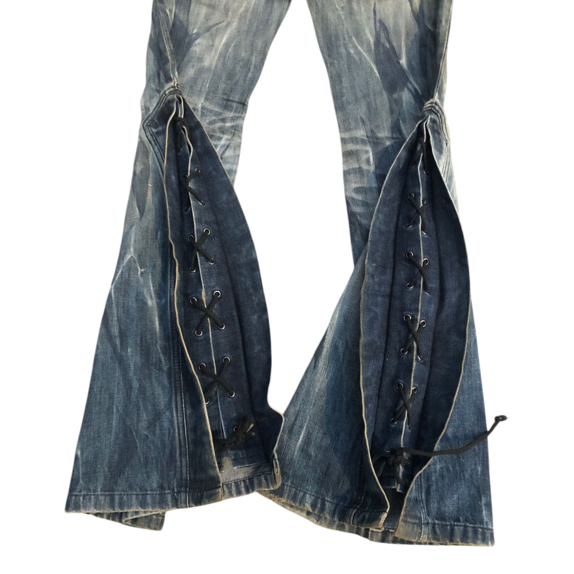 Tornado Mart 🔥🔥Y2K TORNADO MART Lowbox Acid Dyed Flared Bootcut Denim Size US 31 - 15 Thumbnail