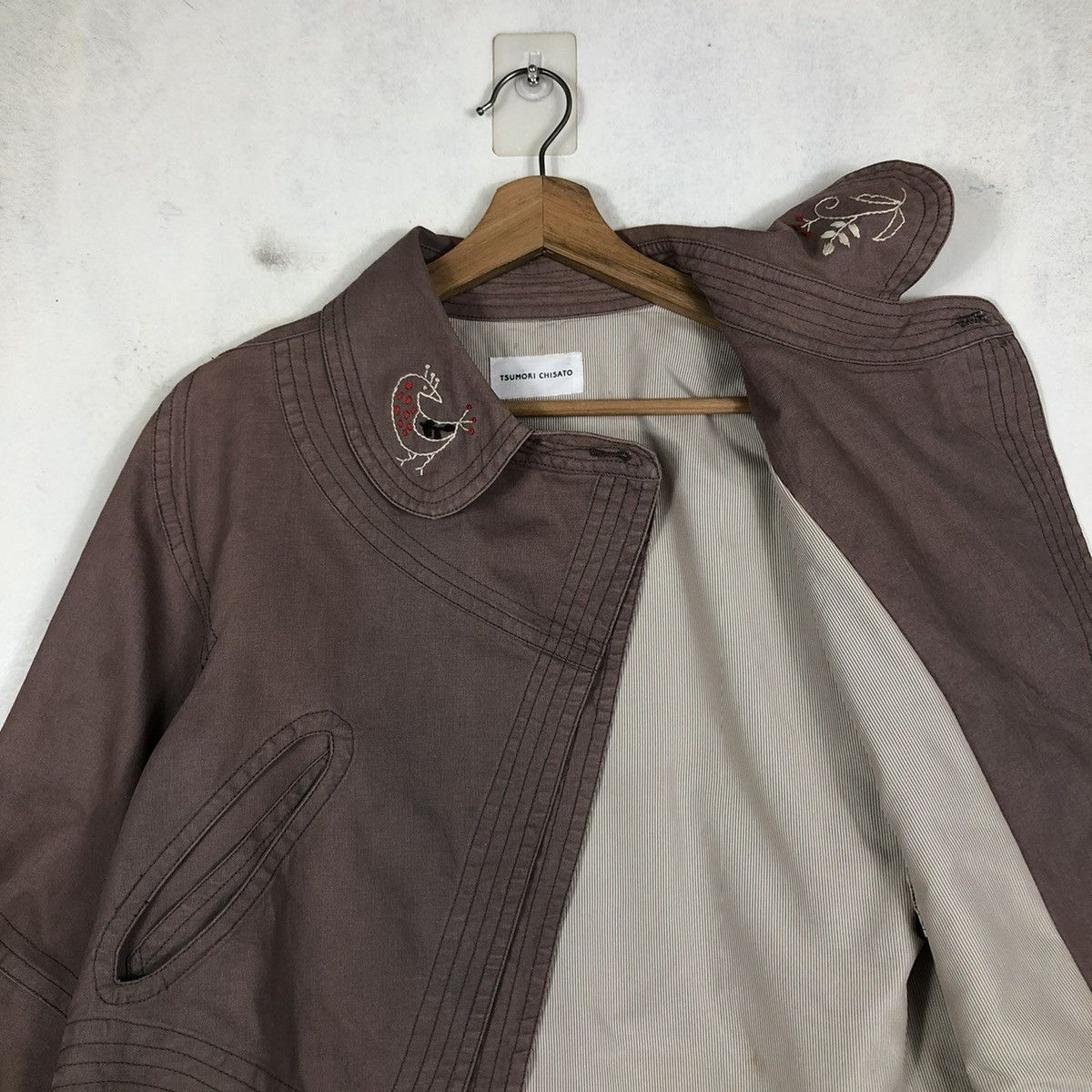 Issey Miyake 📌CROPPED BIKER JACKET DOUBLE LAYER TSUMORI CHISATO Size US M / EU 48-50 / 2 - 13 Thumbnail