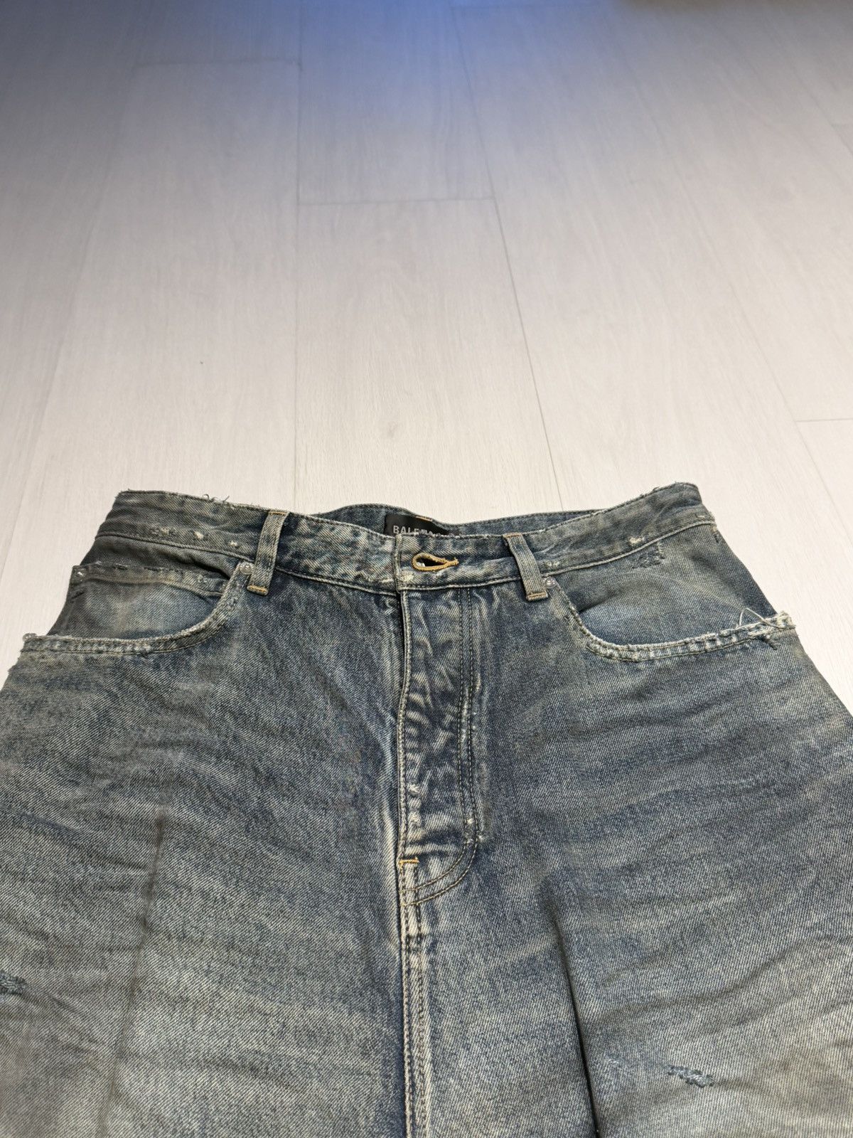 Balenciaga Balenciaga Mud Show Oil Spill Distressed Pants XS Size US 30 / EU 46 - 7 Thumbnail