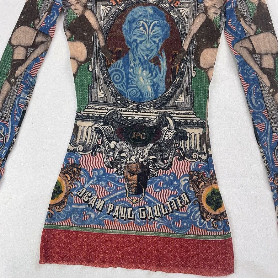 Jean Paul Gaultier SS1995 Jean Paul Gaultier Cabaret Tattoo Mesh Top Vintage Size US M / EU 48-50 / 2 - 6 Thumbnail