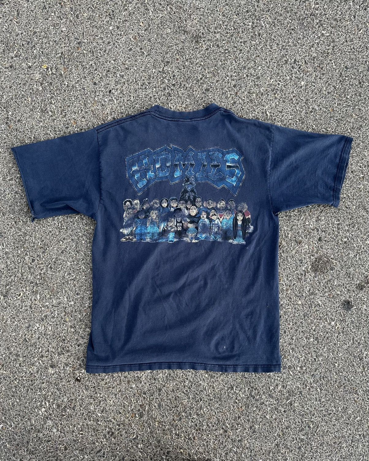 image of 1998 Homies Vintage T Shirt in Navy, Men's (Size Large)