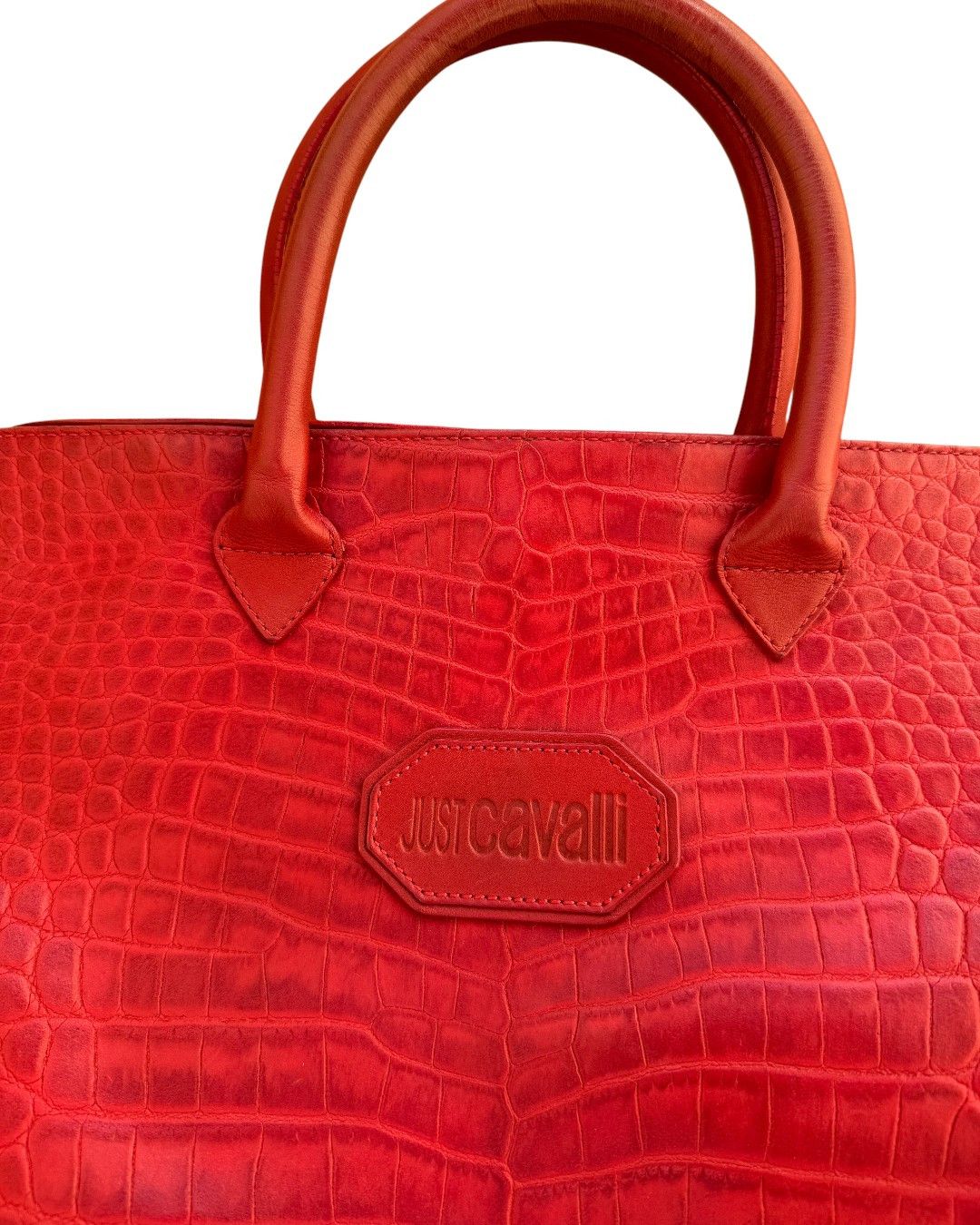 Roberto Cavalli EMBOSSED CROCODILE LEATHER HAND BAG Size ONE SIZE - 4 Thumbnail