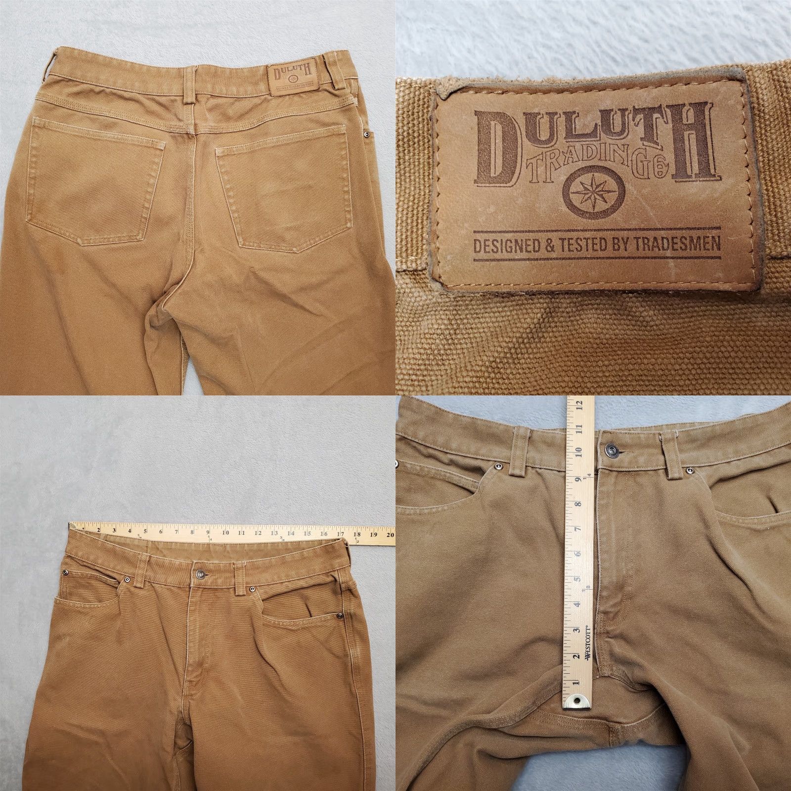 Vintage VINTAGE Duluth Mens Pants Chino Flat Front Canvas Brown 36x30 5-Pocket Workwear Casual Mens Size US 36 / EU 52 - 8 Thumbnail