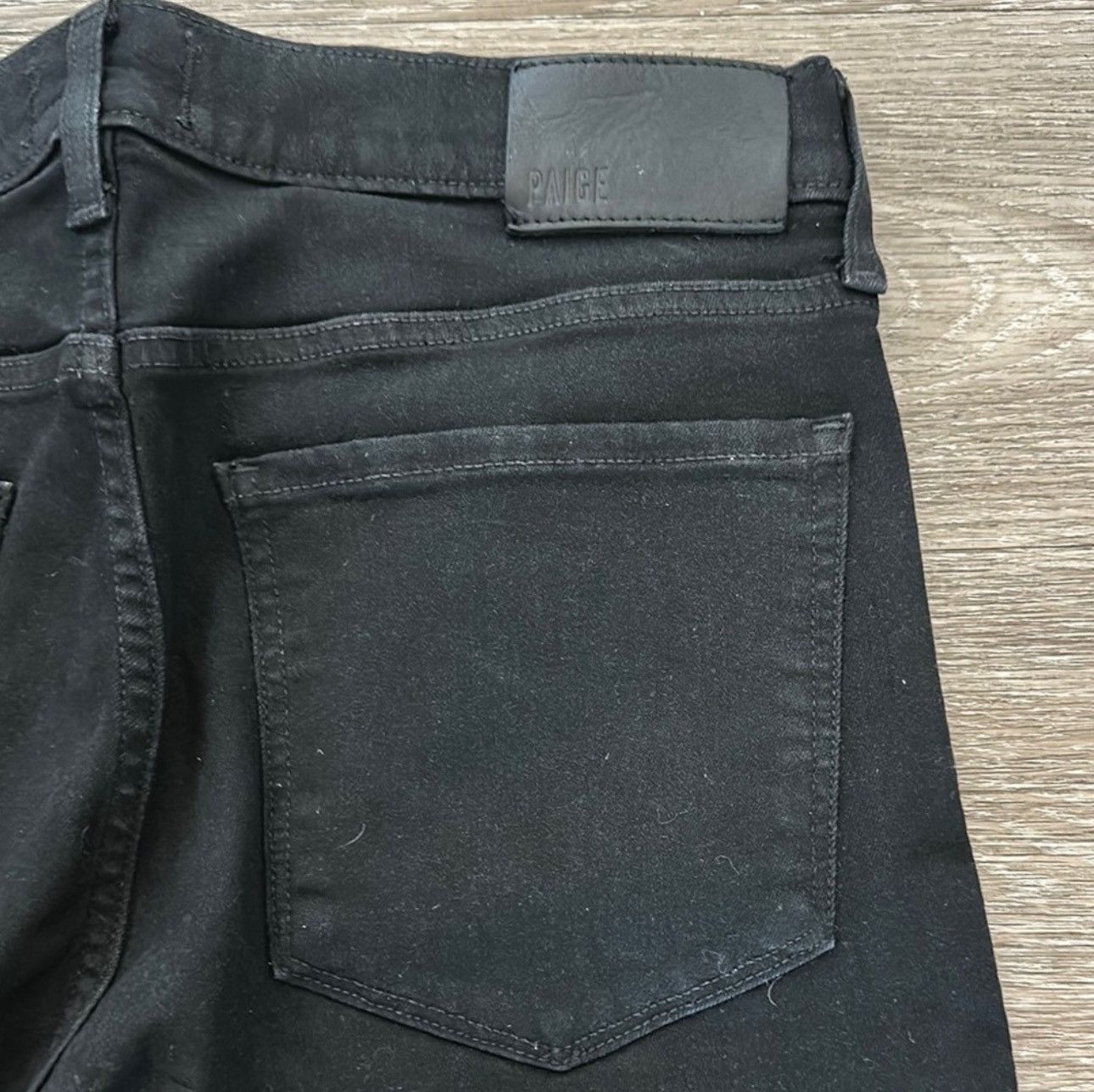 Paige Paige Black Lennox Denim Jeans Size US 31 - 7 Thumbnail