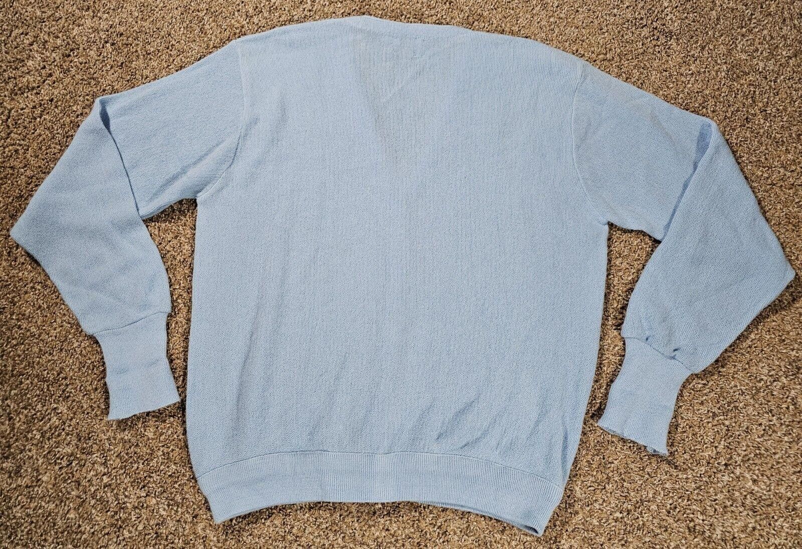 Designer I’m A Plum cardigan VNeck Sweater XL vintage Blue USA Made Size US XL / EU 56 / 4 - 9 Thumbnail