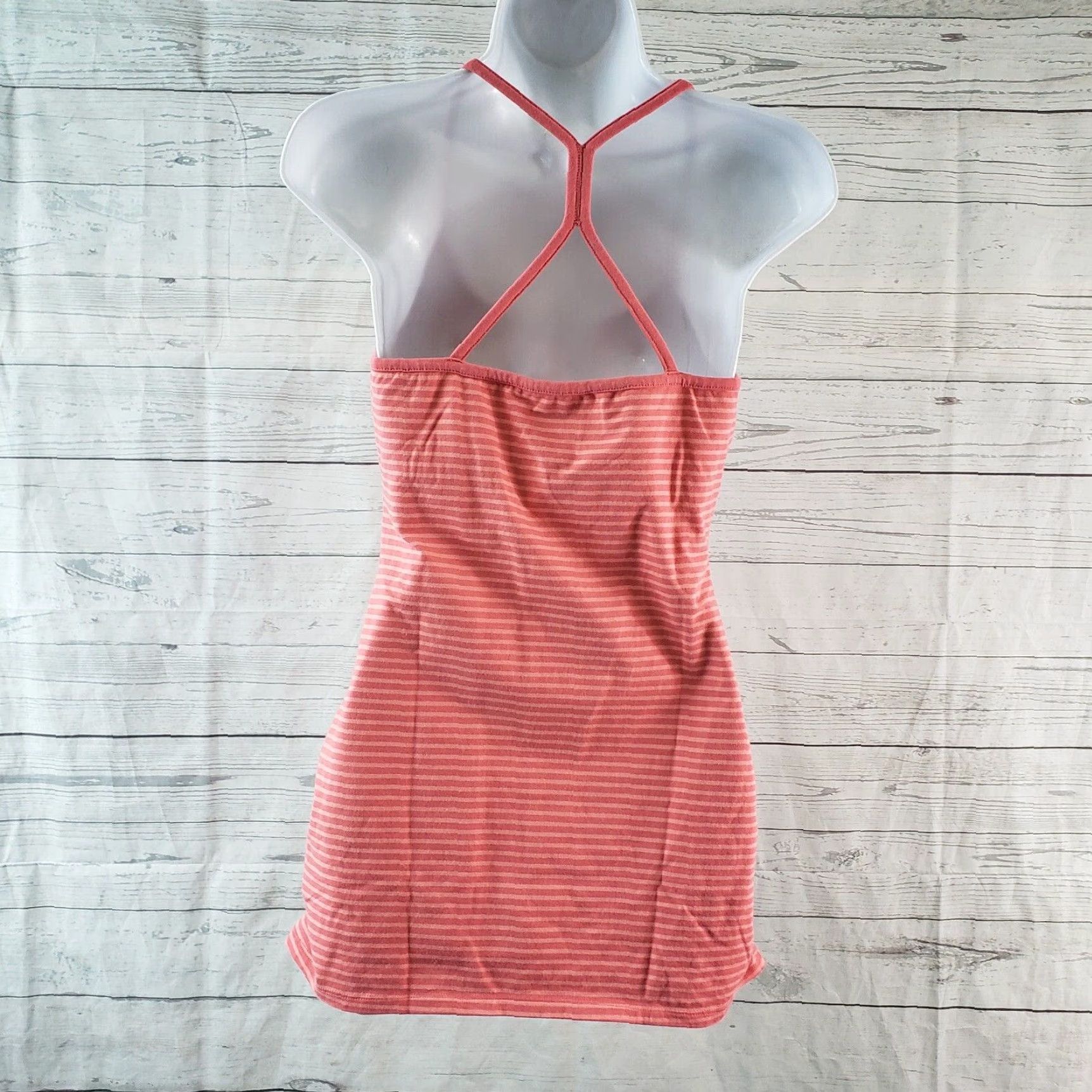 Vintage Zinni by Garnet Hill Womens Tank Top Sz Small Pink Striped Sleeveless Scoop Pullover Cotton Blend Shirts Womens TS Tank Top Size S / US 4 / IT 40 - 3 Thumbnail