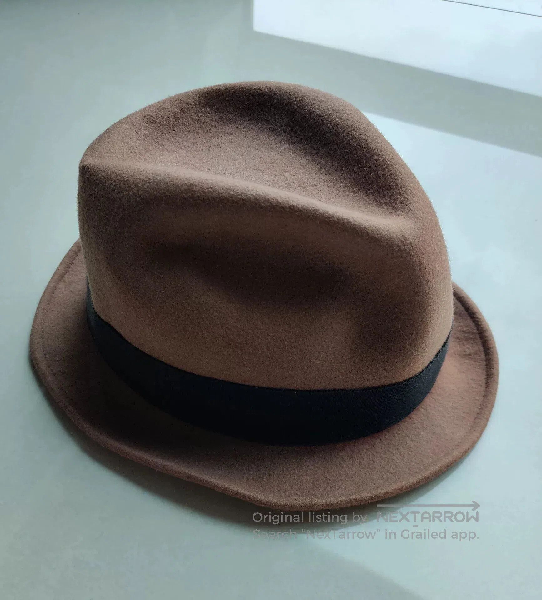 Freewheelers freewheelers brown fedora hat with black band. Size ONE SIZE - 1 Thumbnail