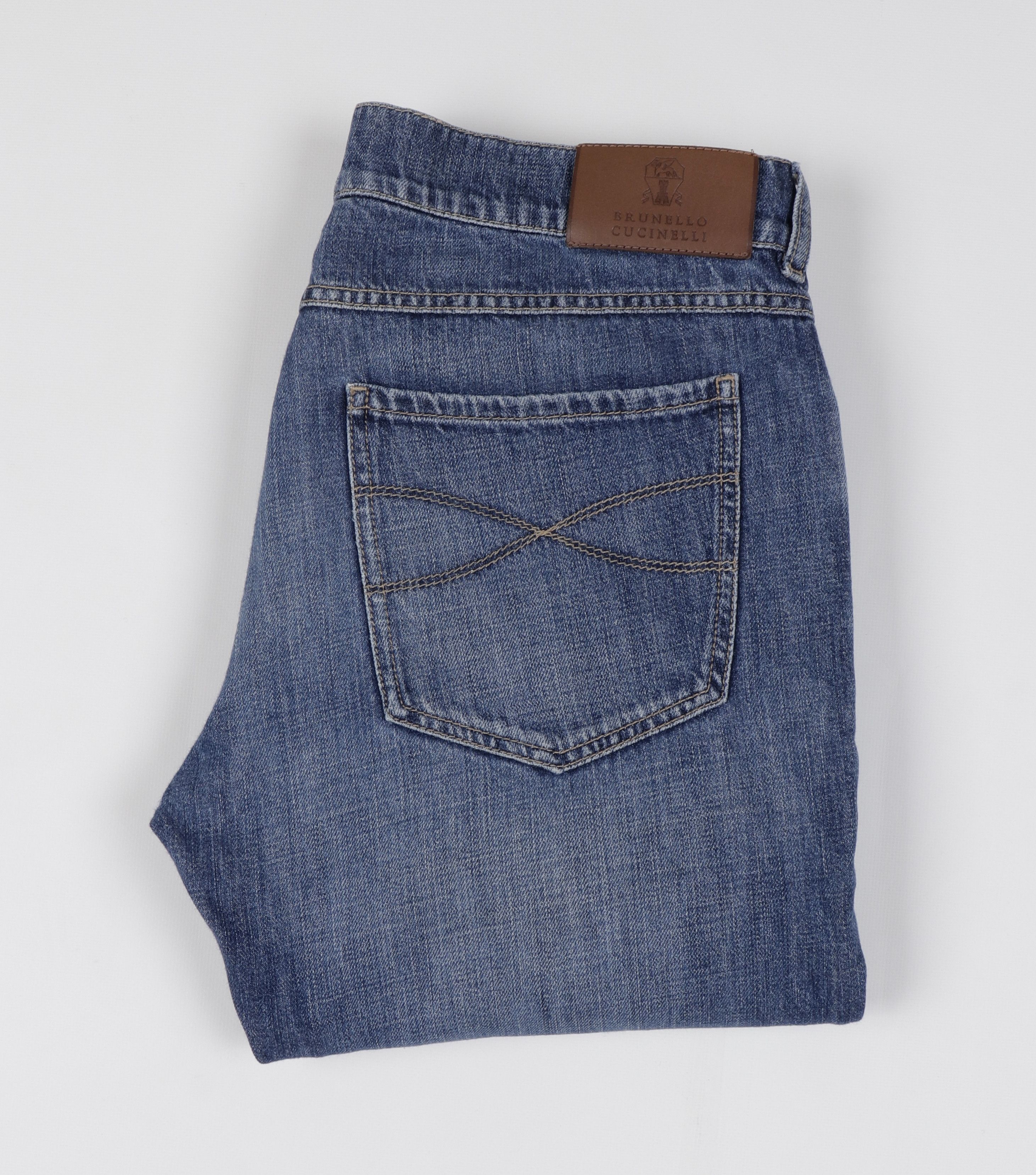 Brunello Cucinelli Brunello Cucinelli Blue Cotton Jeans Size US 32 / EU 48 - 12 Thumbnail