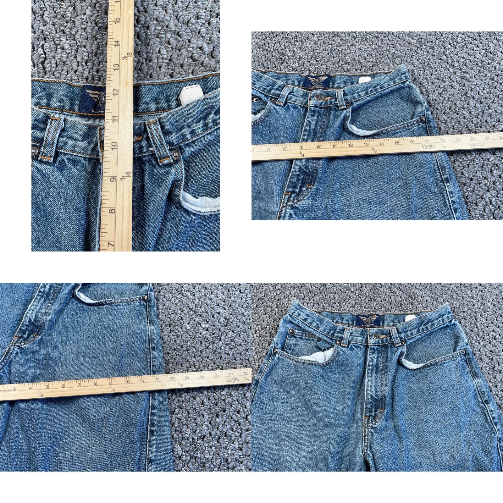 Vintage VINTAGE IOU TAPERED JEANS Men 28 x 28 Blue Denim 90s Grunge Retro 80s Vintage Regular Rise Mid 10-12" Zip Fly 5-Pocket Mens Jeans Size US 28 / EU 44 - 8 Thumbnail