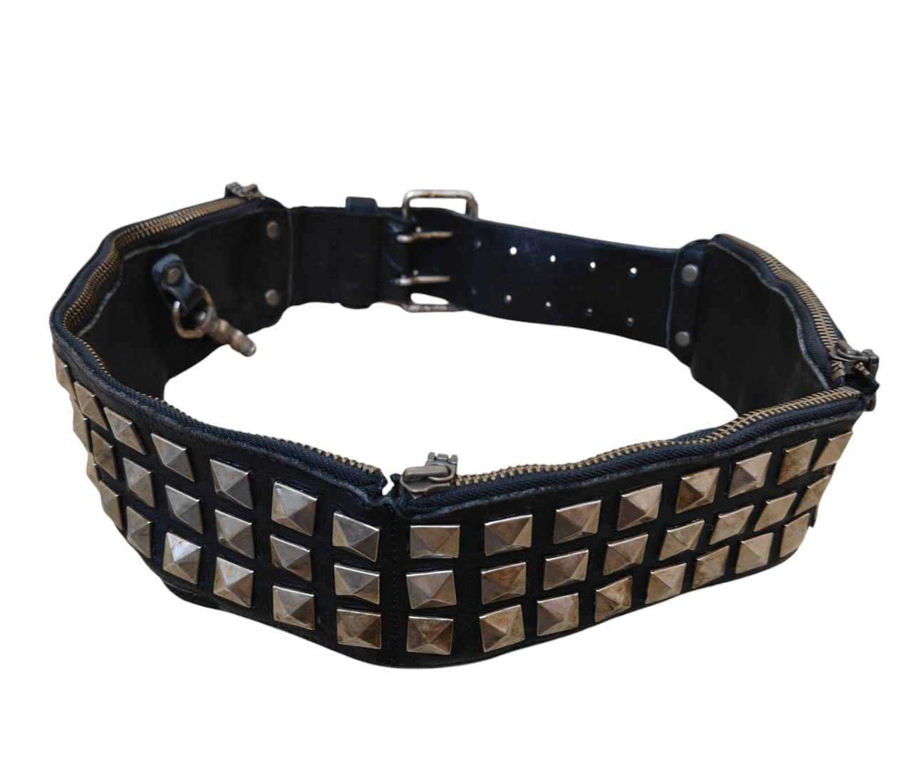 GOREWEAR Studded Wallet Leather Belt Size 32 - 2 Thumbnail