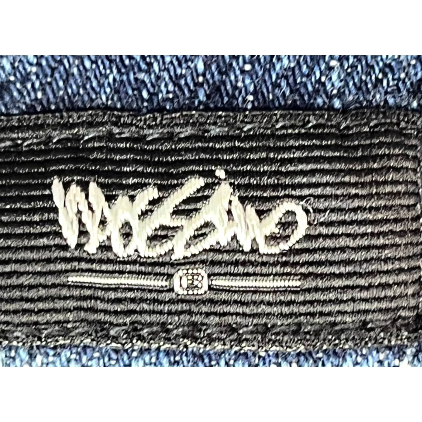 Mossimo Mossimo Skirt Womens 12 Blue Jean Raw Hem Kick Pleat Stretch Denim Short Mini Boho Western Classic Logo Zipper Button XS? Size 34" / US 12 / IT 48 - 5 Thumbnail