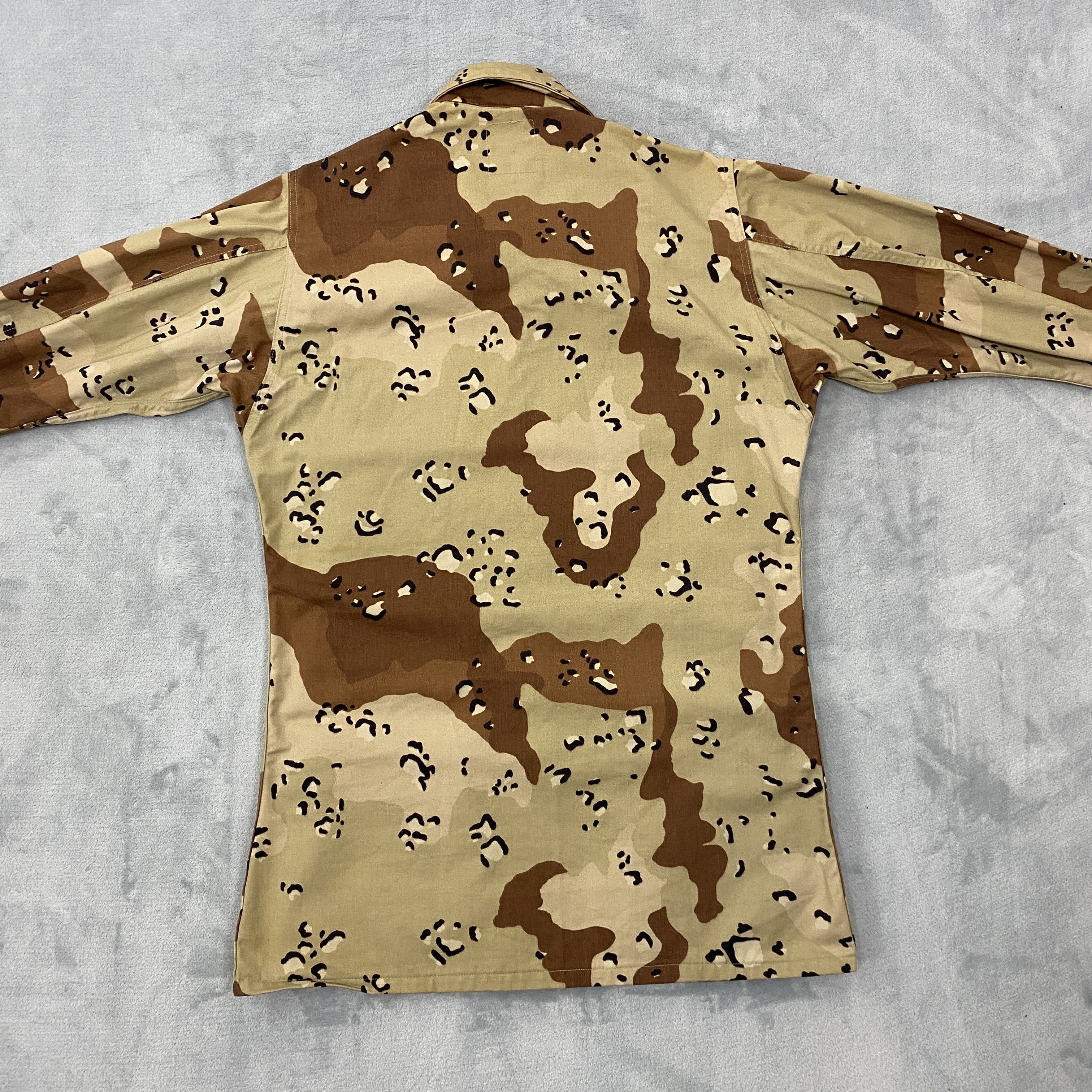 Vintage Combat Battle Dress Jacket Small X-Long Chocolate Chip Camo Size US S / EU 44-46 / 1 - 9 Thumbnail