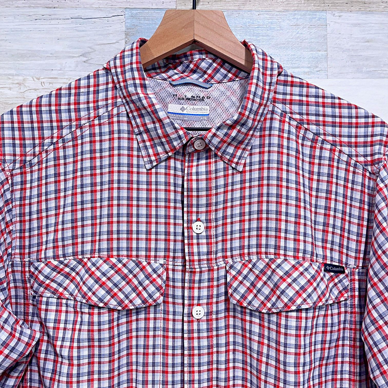 Columbia Columbia Short Sleeve Silver Ridge Hiking Shirt Gray Red L Size US L / EU 52-54 / 3 - 2 Thumbnail