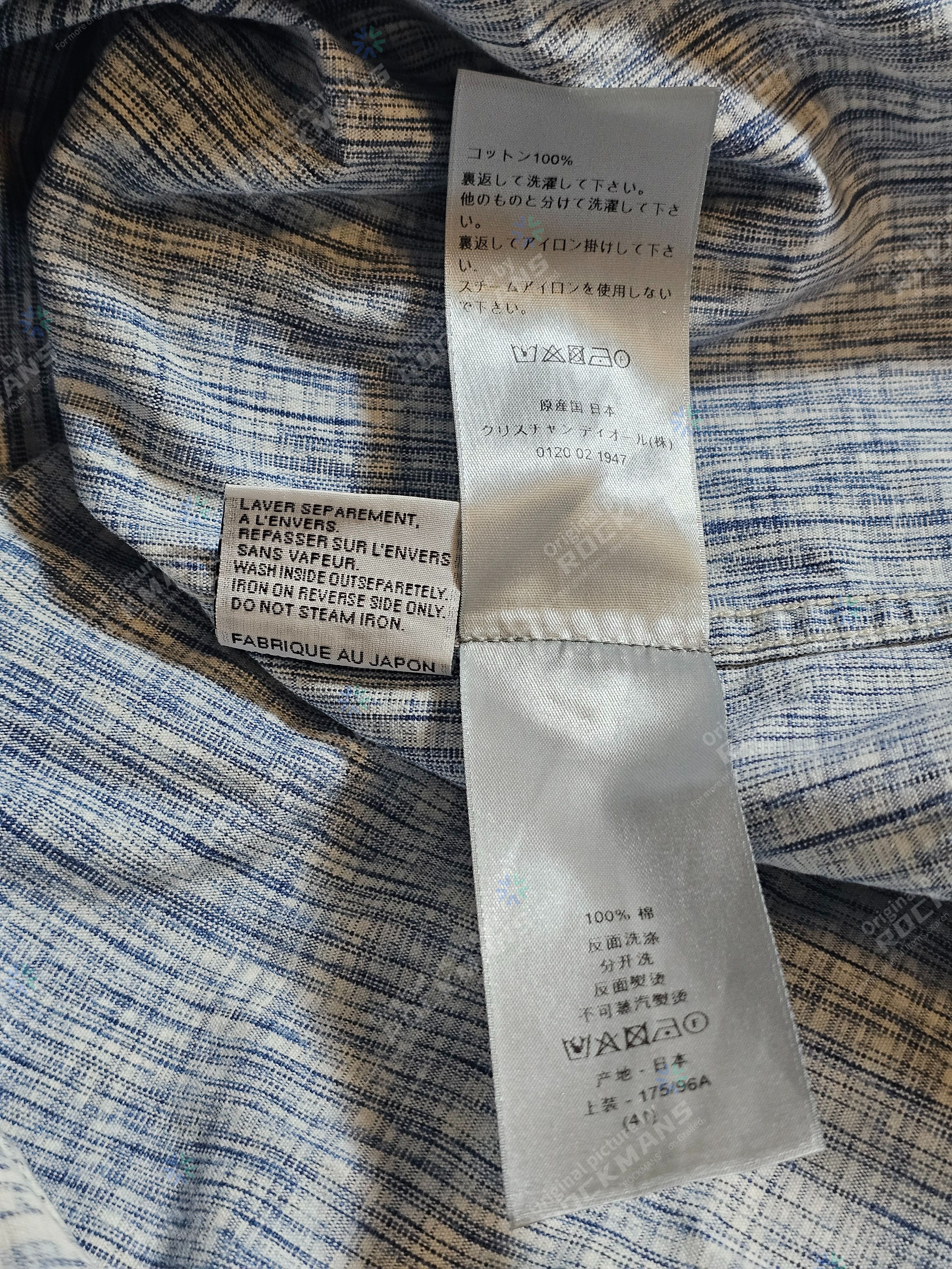 Dior Dior Outerwear Shirt Denim Oblique Kasuri Print Size 41 Size US L / EU 52-54 / 3 - 9 Thumbnail
