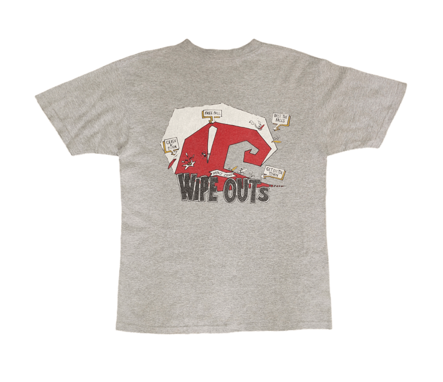 image of Vintage John Severson Sun Surf Wipe Outs Impact Zone T-Shirt, Men's (Size Large)