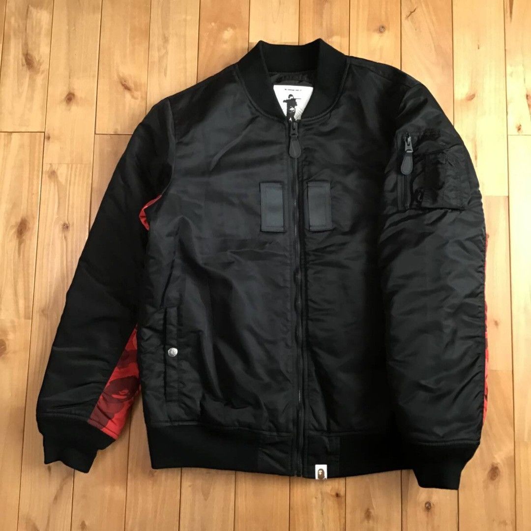 Bape BAPE HUNTING LOGO MA-1 Bomber Jacket a bathing ape Size US L / EU 52-54 / 3 - 2 Thumbnail