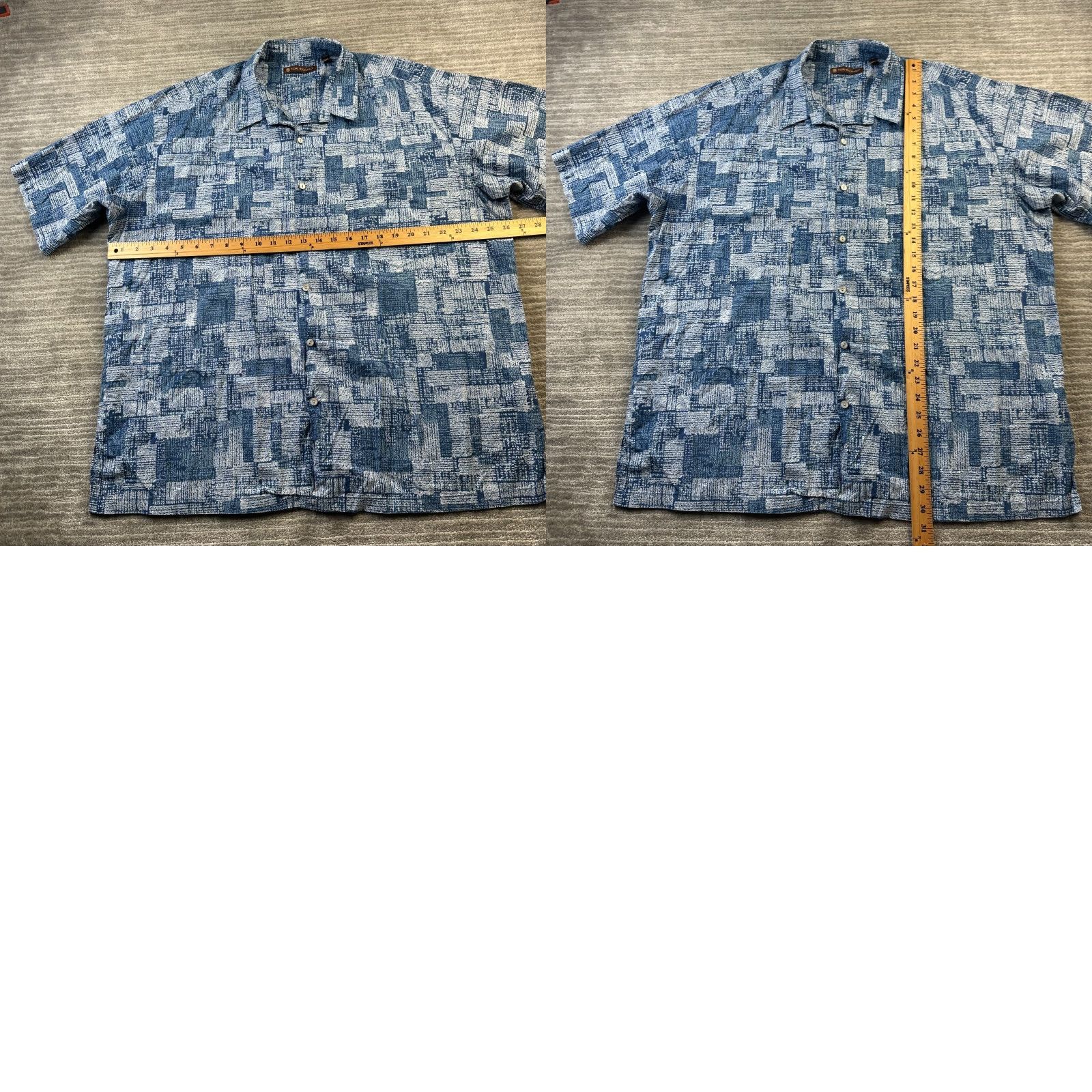 Tori Richard Tori Richard Button-Up Shirt Mens 2XL Blue Hawaiian Geometric Cotton Lawn Short Sleeve Classic Camp Casual Travel Size US XXL / EU 58 / 5 - 8 Thumbnail