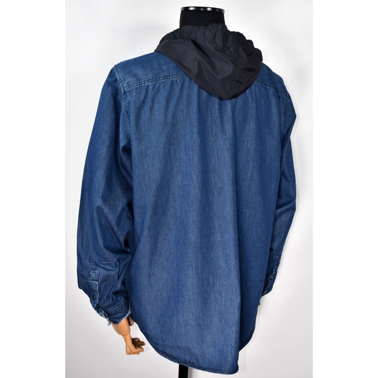 Diesel Diesel Hooded Shirt Jacket Denim Blue 2XL Mens Hoodie Jacket Shirt 2XL Denim Blue Dieselshirt Jacket Mens Size US XXL / EU 58 / 5 - 7 Thumbnail