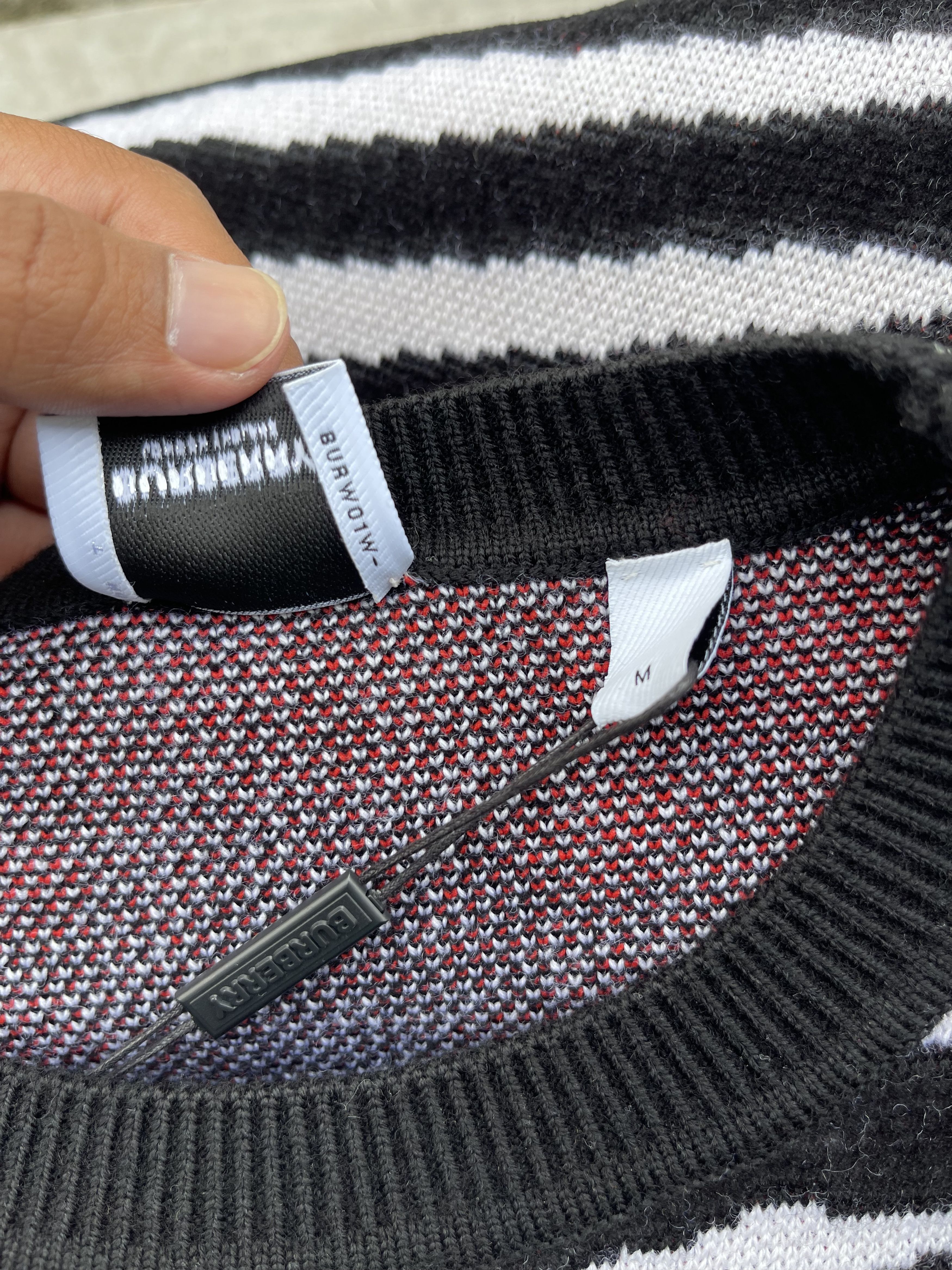 Burberry × Burberry Prorsum Burberry Mens Jennings Zebra Logo Jumper Knit Sweater Size US M / EU 48-50 / 2 - 10 Thumbnail