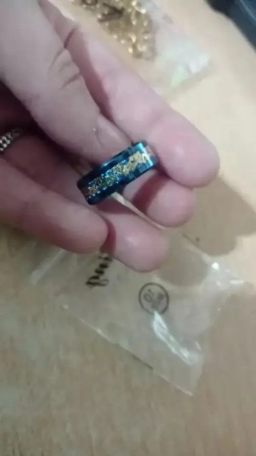 Jewelry × Ring Of Fire Titanium Steel Dragon Rings Black & Blue Size ONE SIZE - 2 Thumbnail