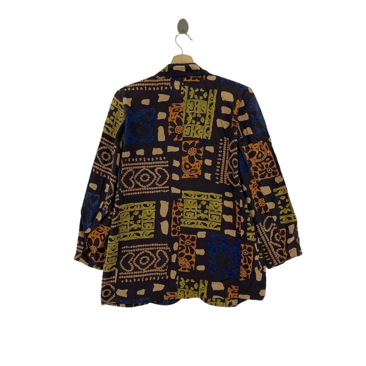 Vintage GIANCARLO VALENTINO Italian Brand Overprint Design Blazer Size US M / EU 48-50 / 2 - 2 Thumbnail