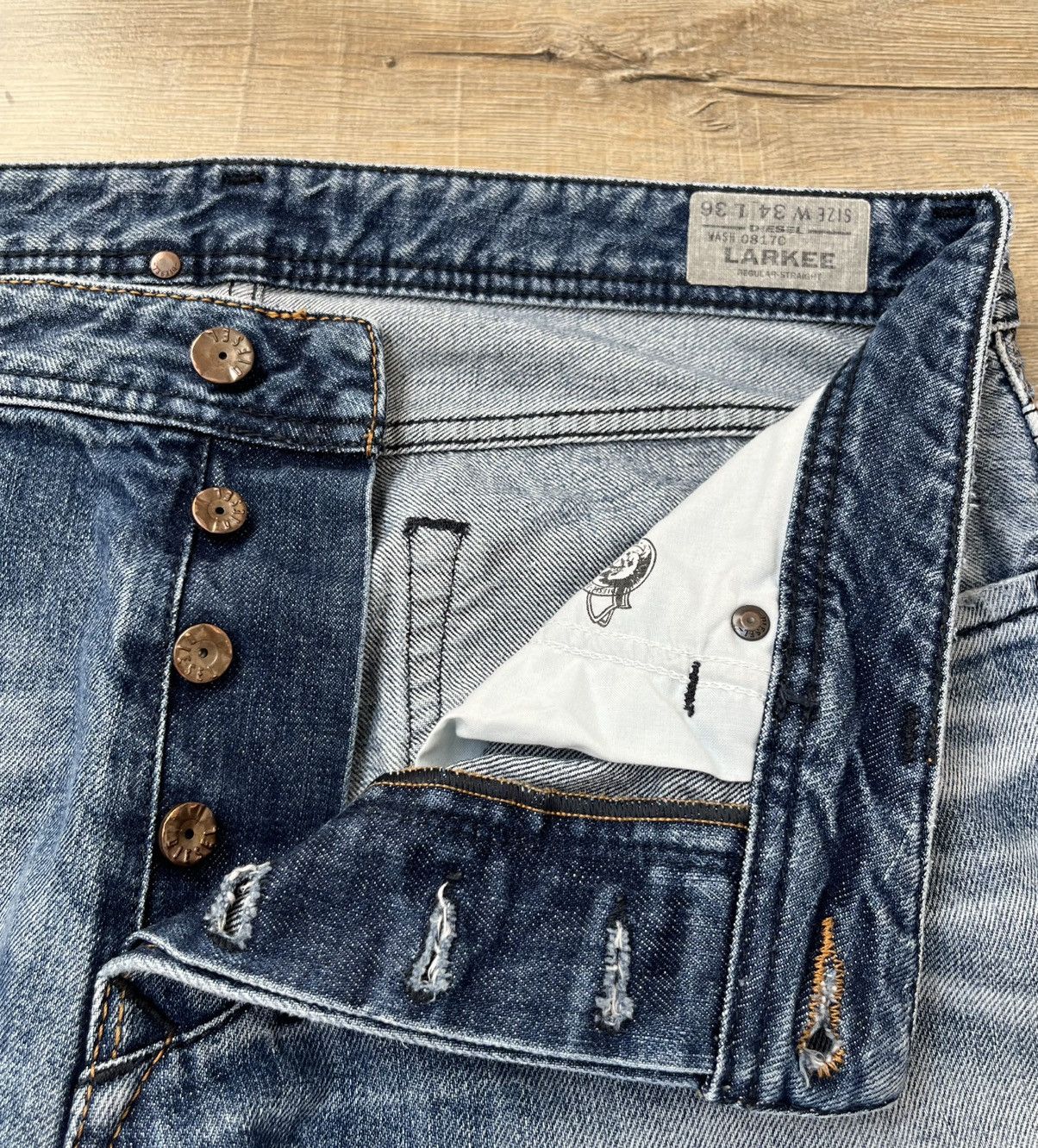 Diesel VINTAGE DIESEL IF SIX WAS NINE STYLE BAGGY JEANS 90S Size US 34 / EU 50 - 15 Thumbnail