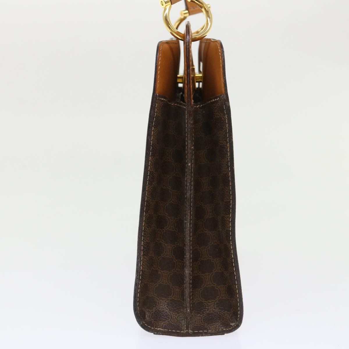 Celine CELINE Macadam Canvas Hand Bag Pvc Leather Brown Size ONE SIZE - 3 Thumbnail