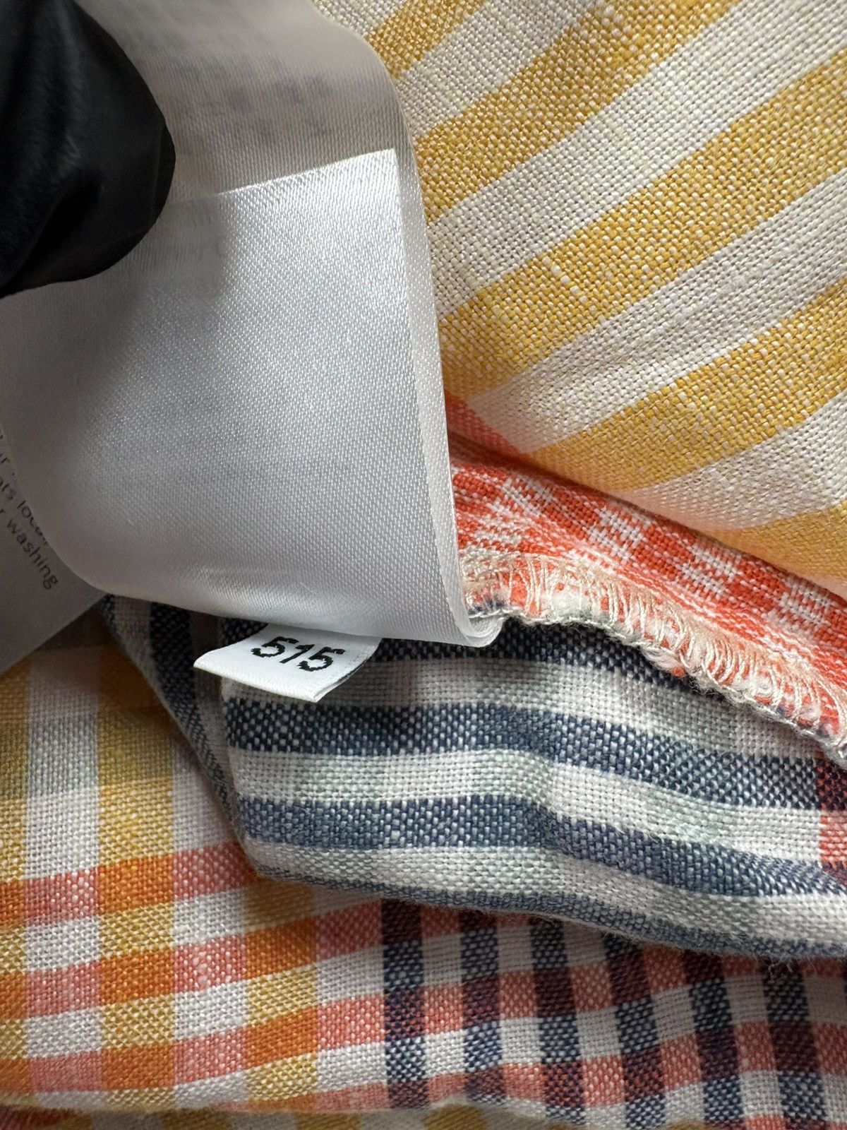 OSKA Oska Linen Patchwork Oversized Blouse Multicolor Check Shirt Size S / US 4 / IT 40 - 14 Thumbnail