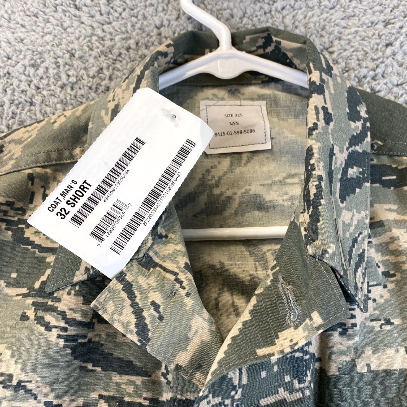 Vintage US Army Jacket Men's Tiger Camo Military Combat Field Shirt 32 Short Green 41-12 Mens Size US XS / EU 42 / 0 - 5 Thumbnail