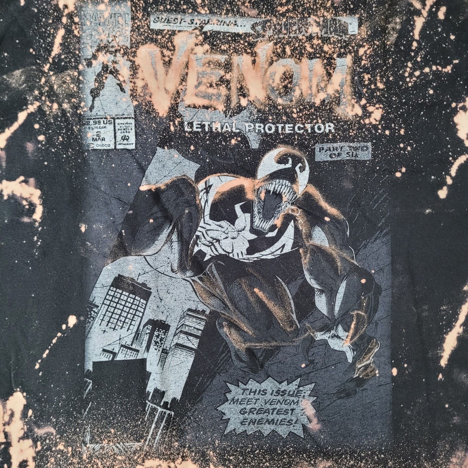 Marvel Comics Marvel-Universe Venom Shirt Womens XL 22x27 Bleached Baggy Size XL / US 12-14 / IT 48-50 - 5 Thumbnail