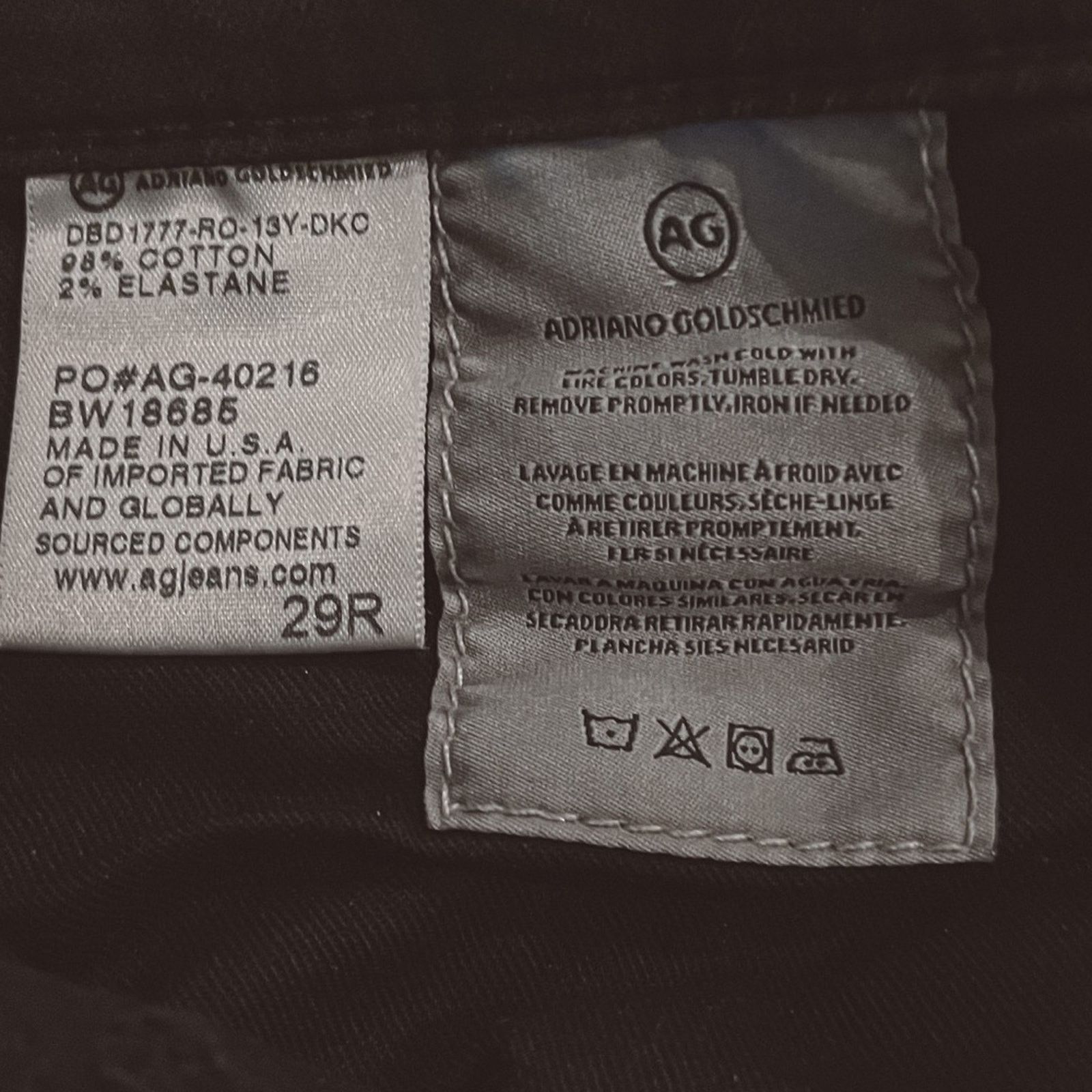 AG Adriano Goldschmied AG Jeans Black Skinny Ankle Jeans, EUC, Size 29, MSRP $228 Size 29" - 7 Thumbnail