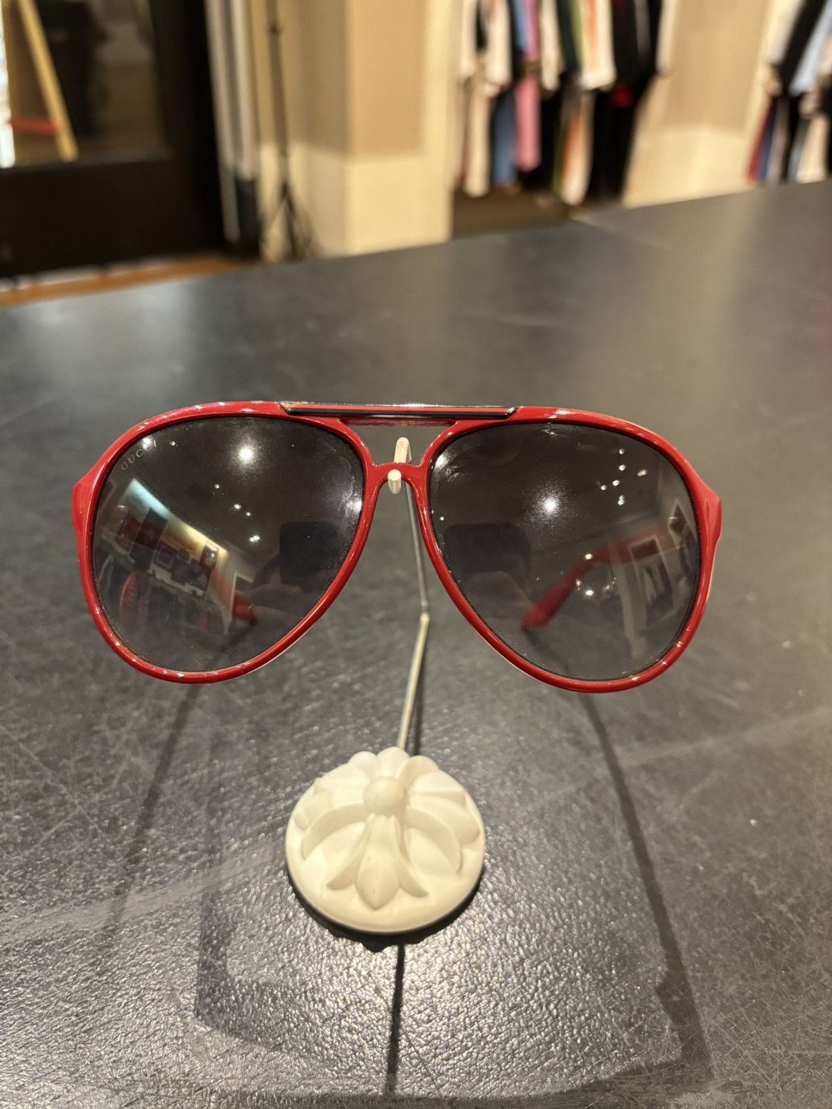 Gucci Gucci Aviator Sunglasses Size ONE SIZE - 2 Thumbnail