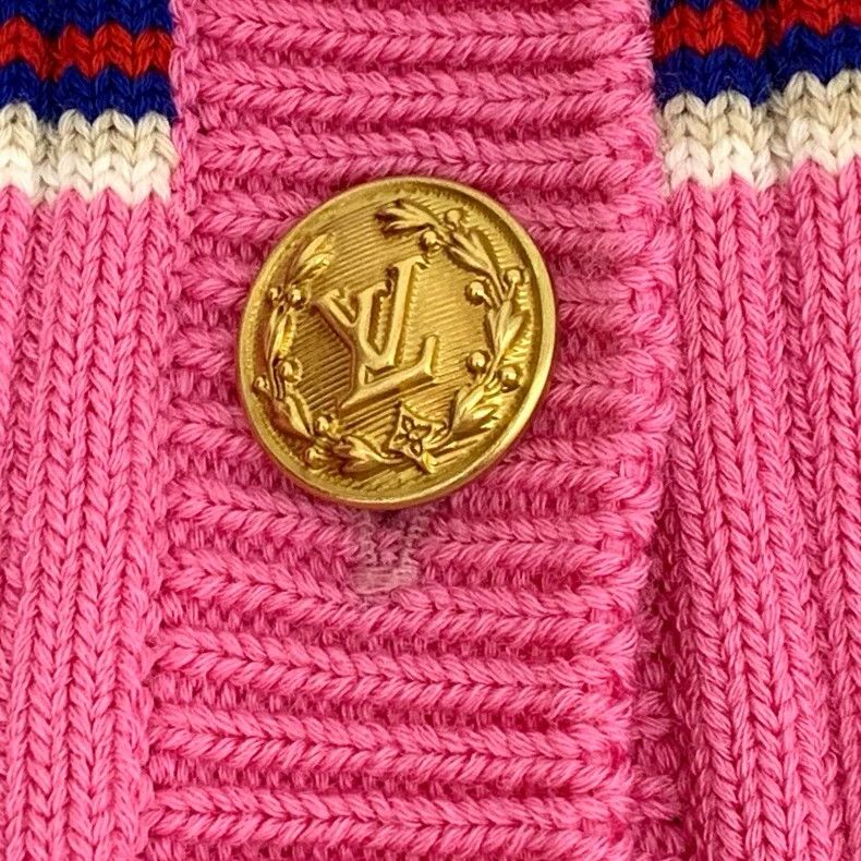 Louis Vuitton Louis Vuitton 22 pink striped wool knit jacket with round Size M / US 6-8 / IT 42-44 - 5 Thumbnail