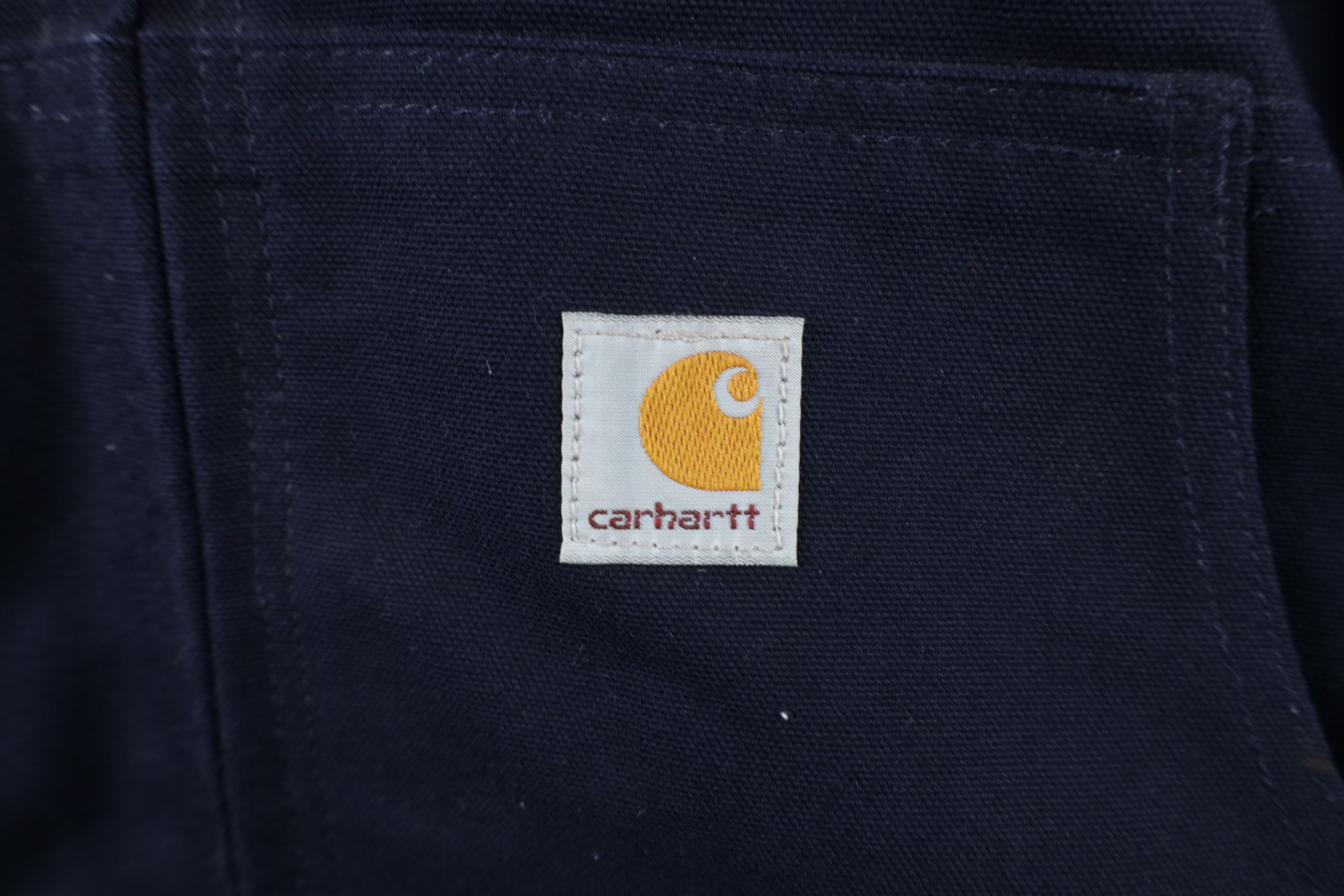Carhartt × Vintage Vintage Y2K Carhartt Canvas Hooded Jacket Navy Blue USA Size US XXL / EU 58 / 5 - 4 Thumbnail