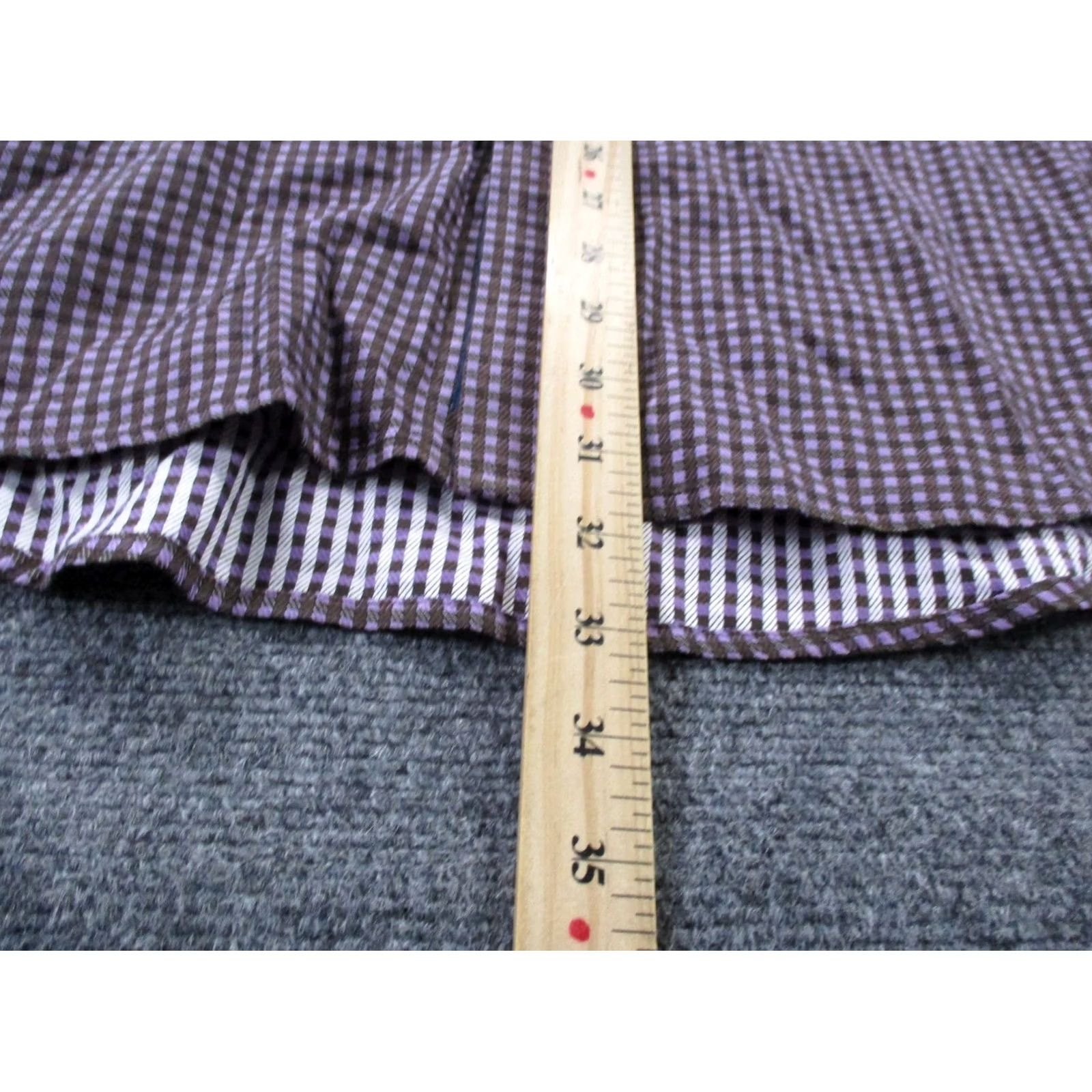 Robert Graham Robert Graham Designer Shirt Mens L Purple Plaid Dress Casual Flip Cuff Size US L / EU 52-54 / 3 - 4 Thumbnail