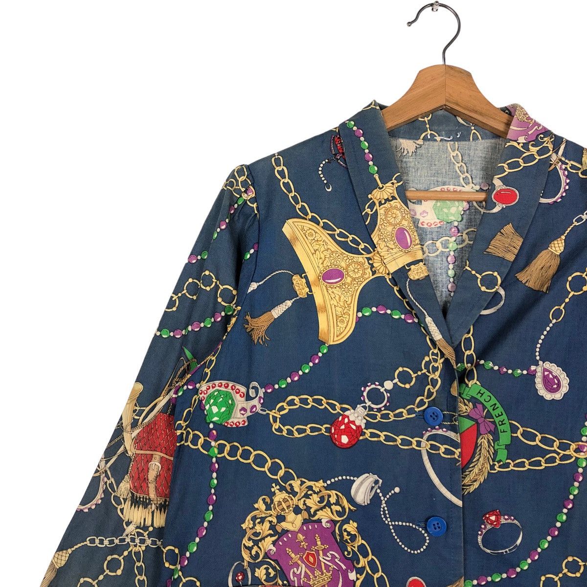 Japanese Brand 🔥Rare Design Work Jacket Double Collar Full Print Design Size US M / EU 48-50 / 2 - 7 Thumbnail