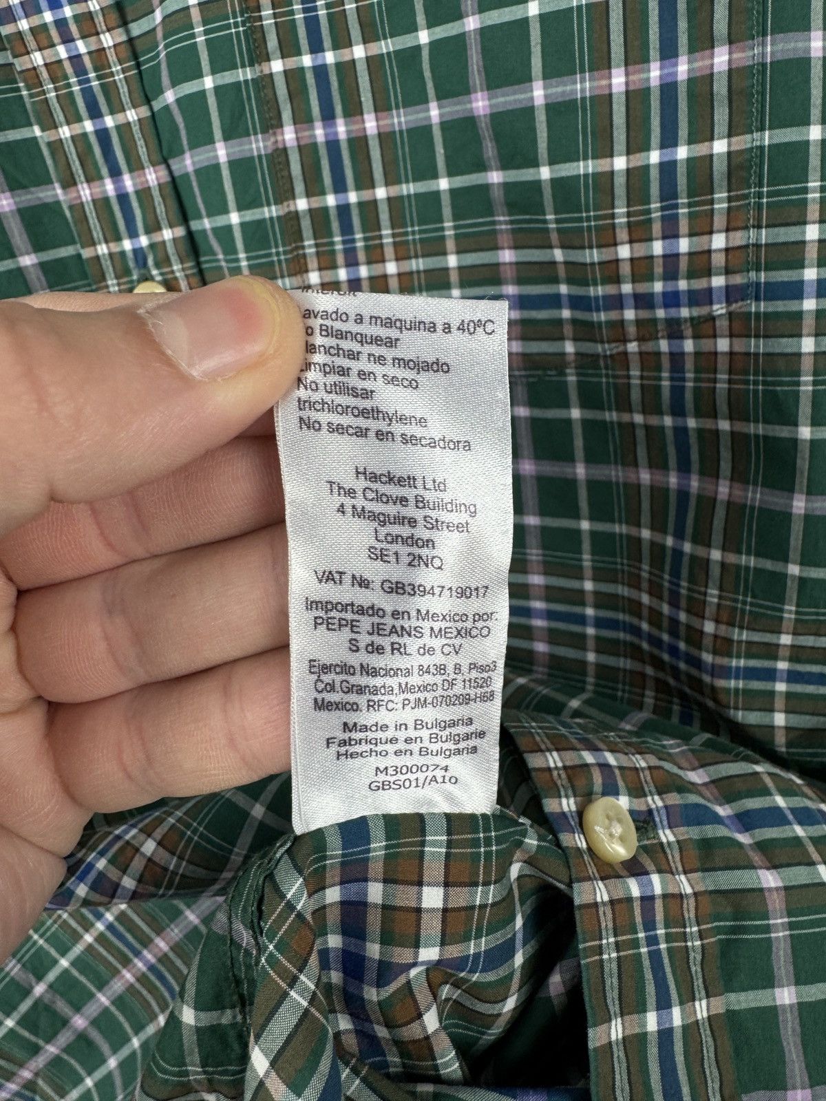Barbour Men’s Hackett London Shirt Button Up Size Medium Size US M / EU 48-50 / 2 - 9 Thumbnail