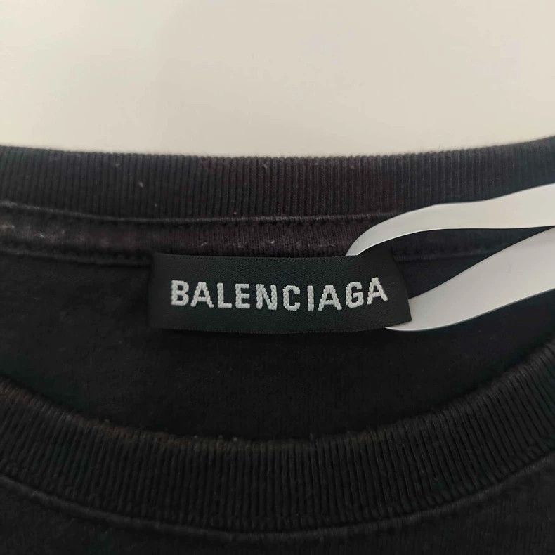 Balenciaga Balenciaga Black monogrammed embroidered cotton crew neck Size US M / EU 48-50 / 2 - 5 Thumbnail